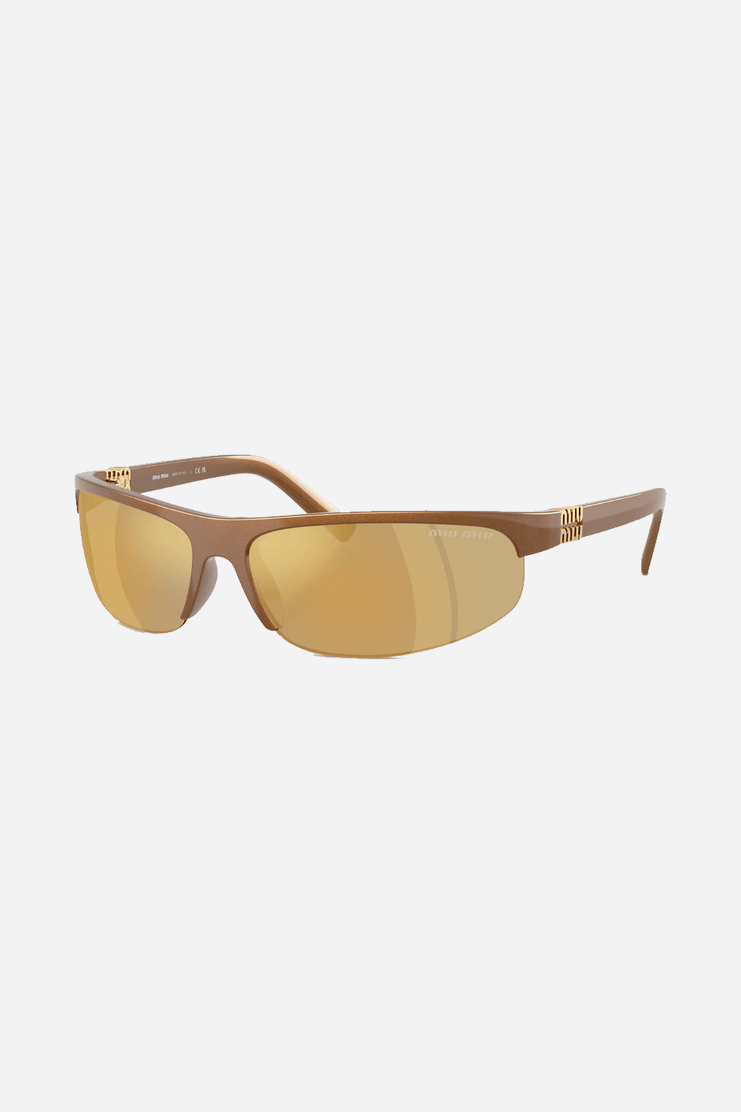 Miu Miu brown and gold sunglasses 0MU A02S 16Y8G1