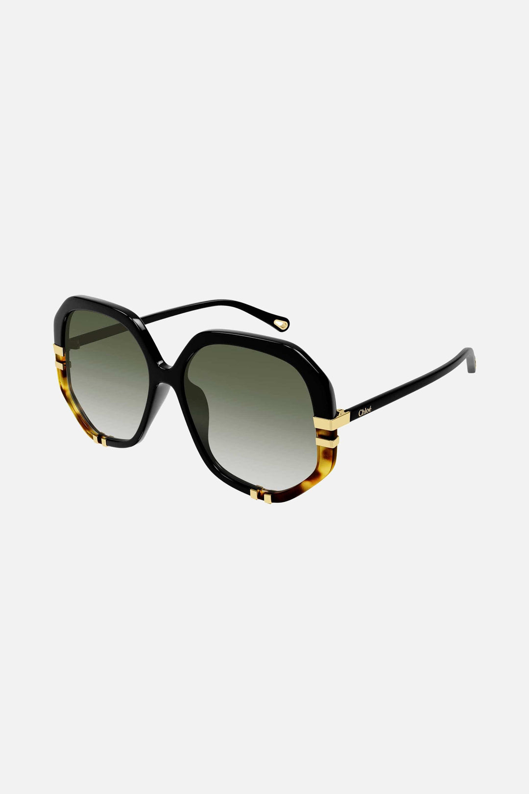 Chloé geometric dark havana shades sunglasses