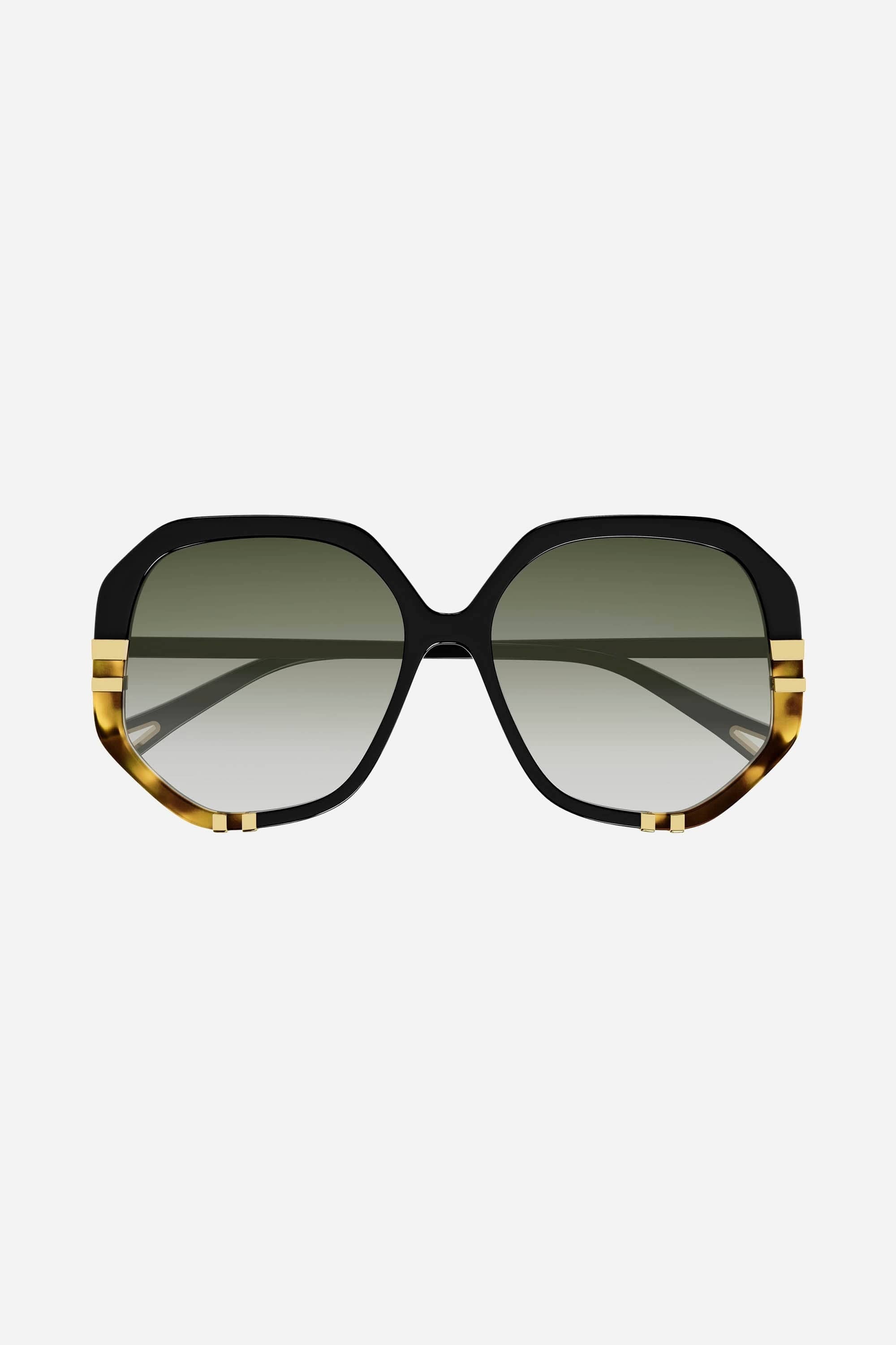 Chloé geometric dark havana shades sunglasses