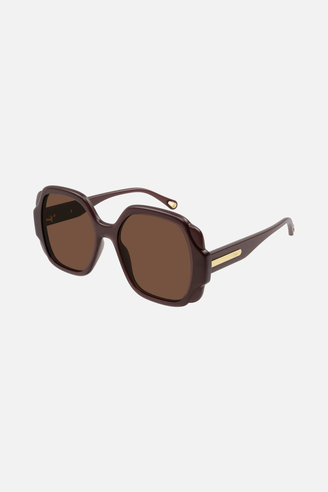 Chloe round dark brown sunglasses