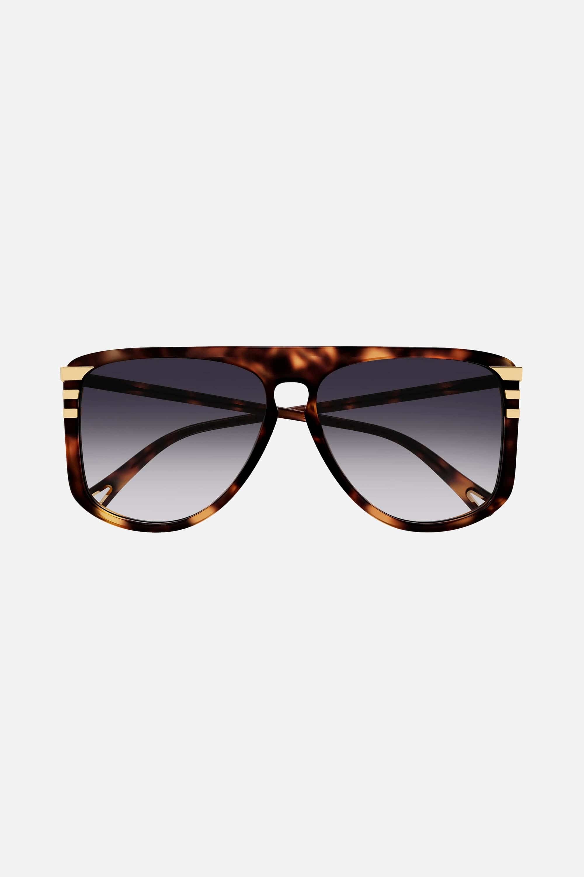 Chloé squared havana shades sunglasses