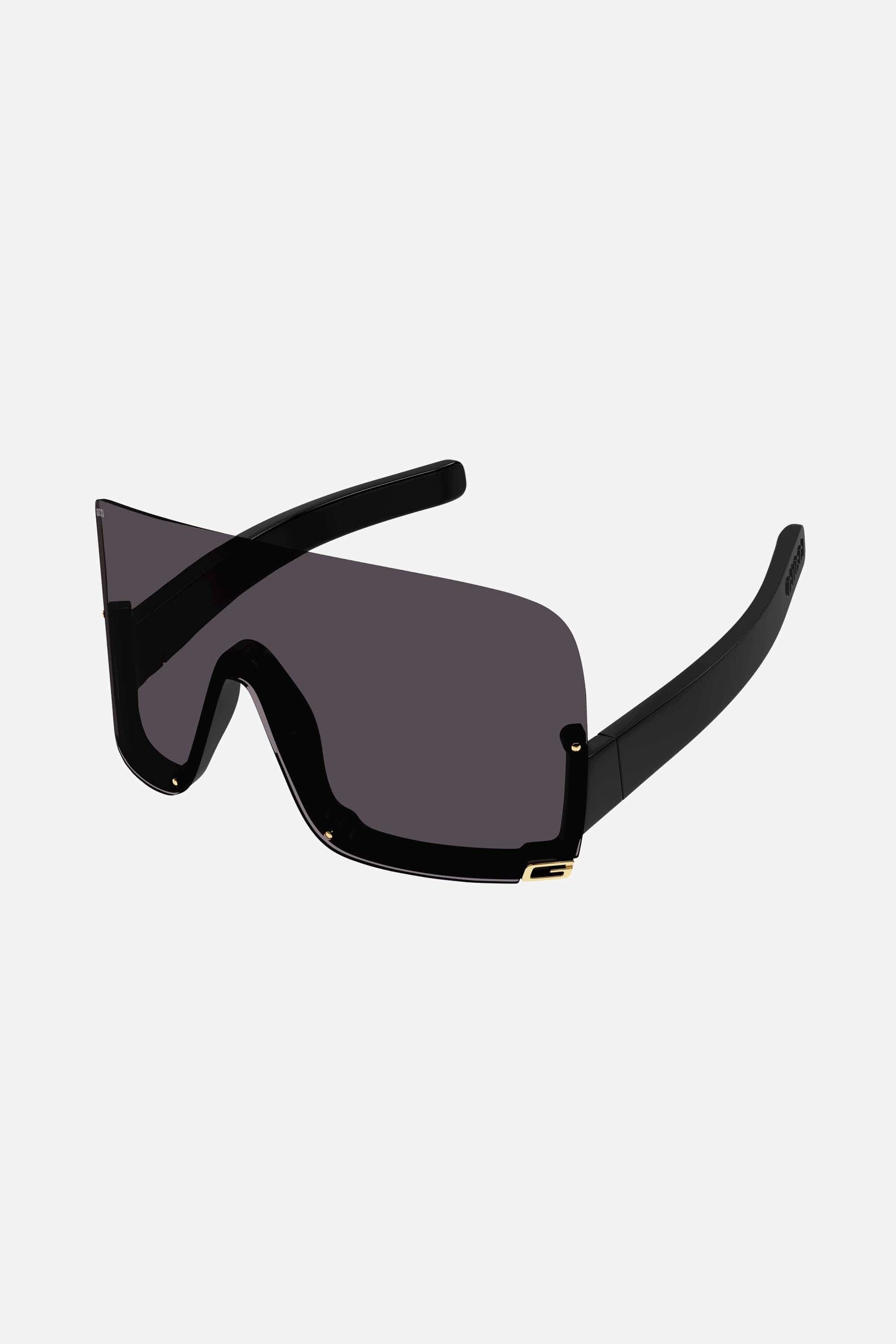 Gucci black fashion show mask sunglasses