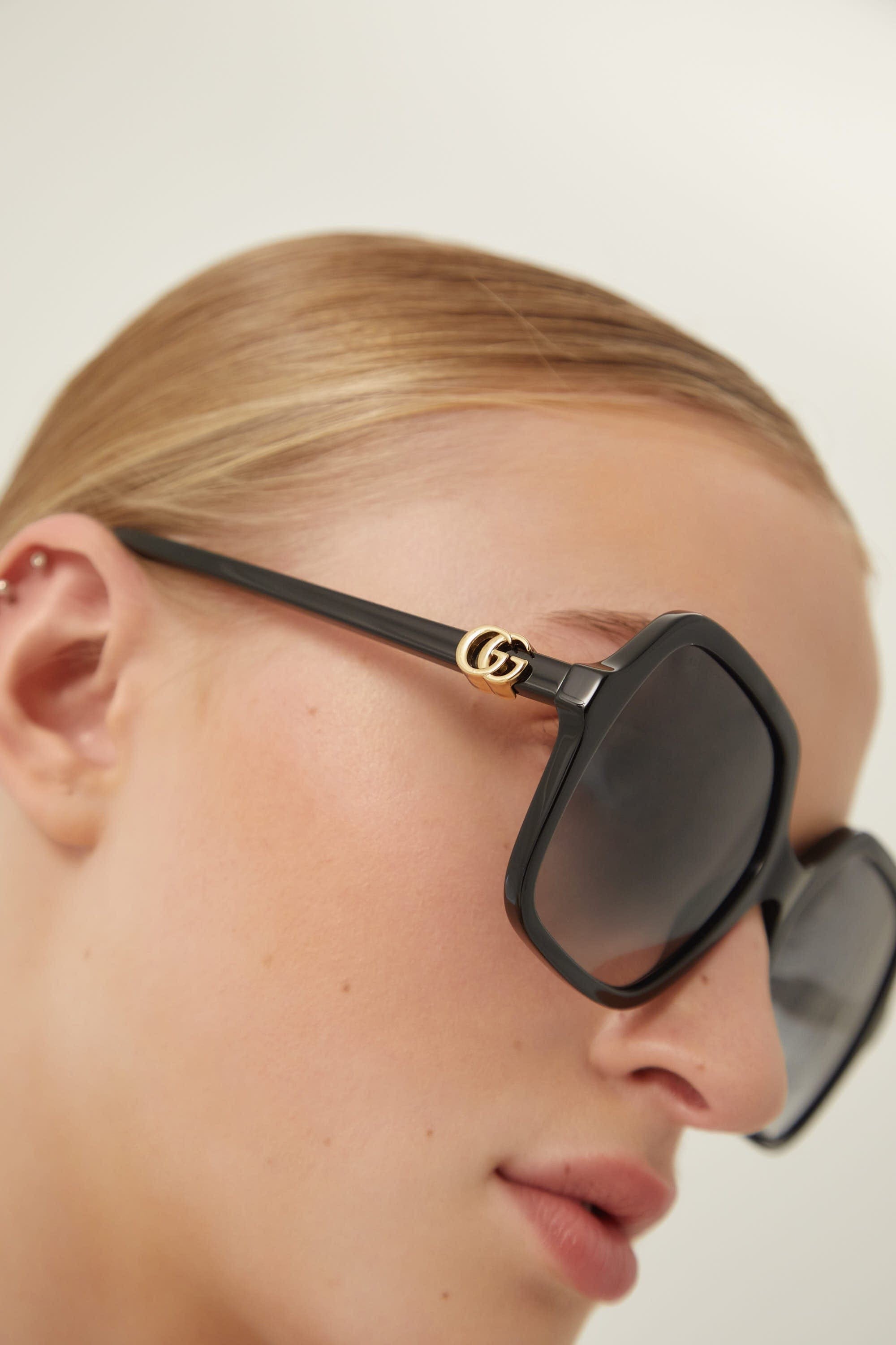 Gucci black square sunglasses