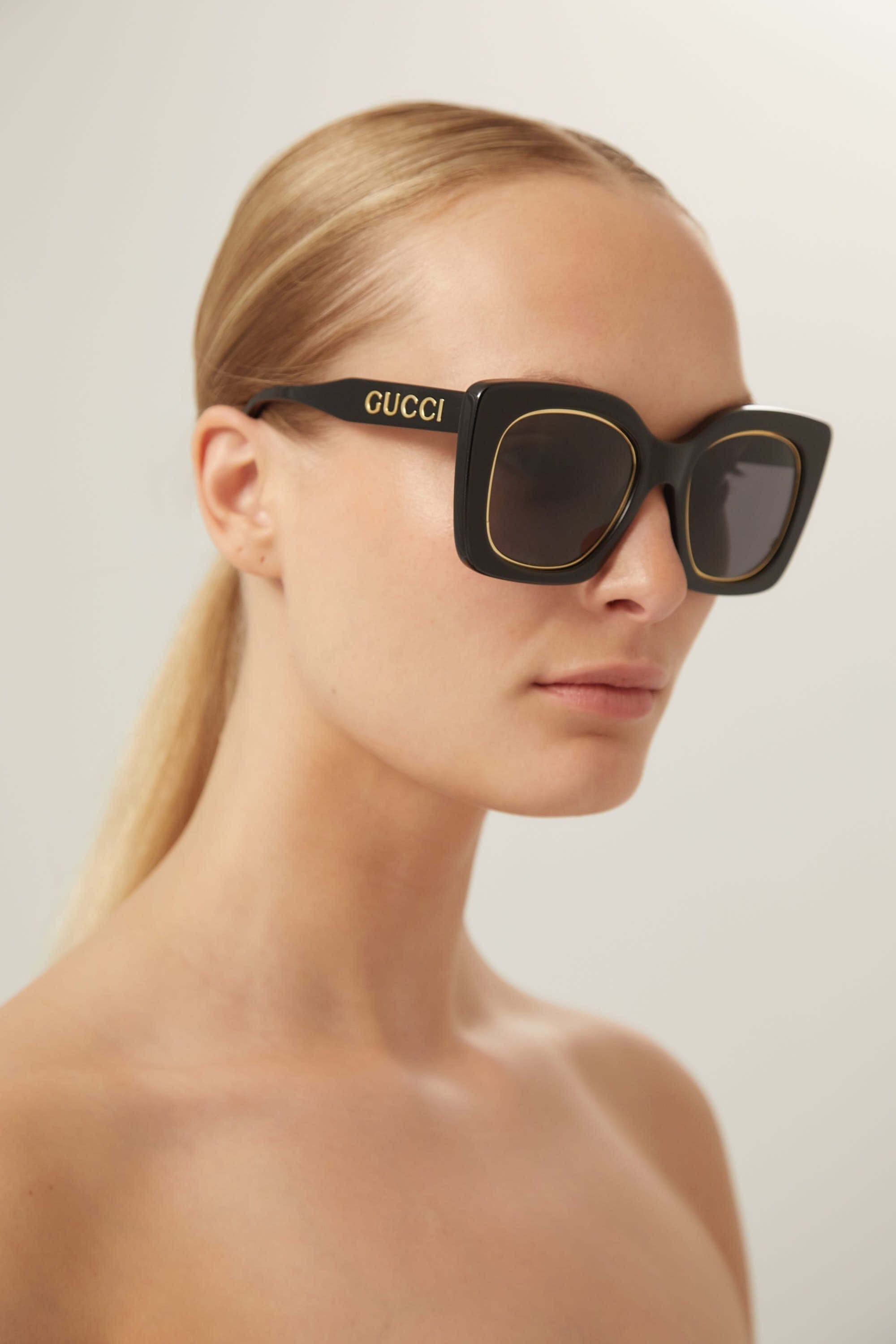 Gucci cat-eye black sunglasses