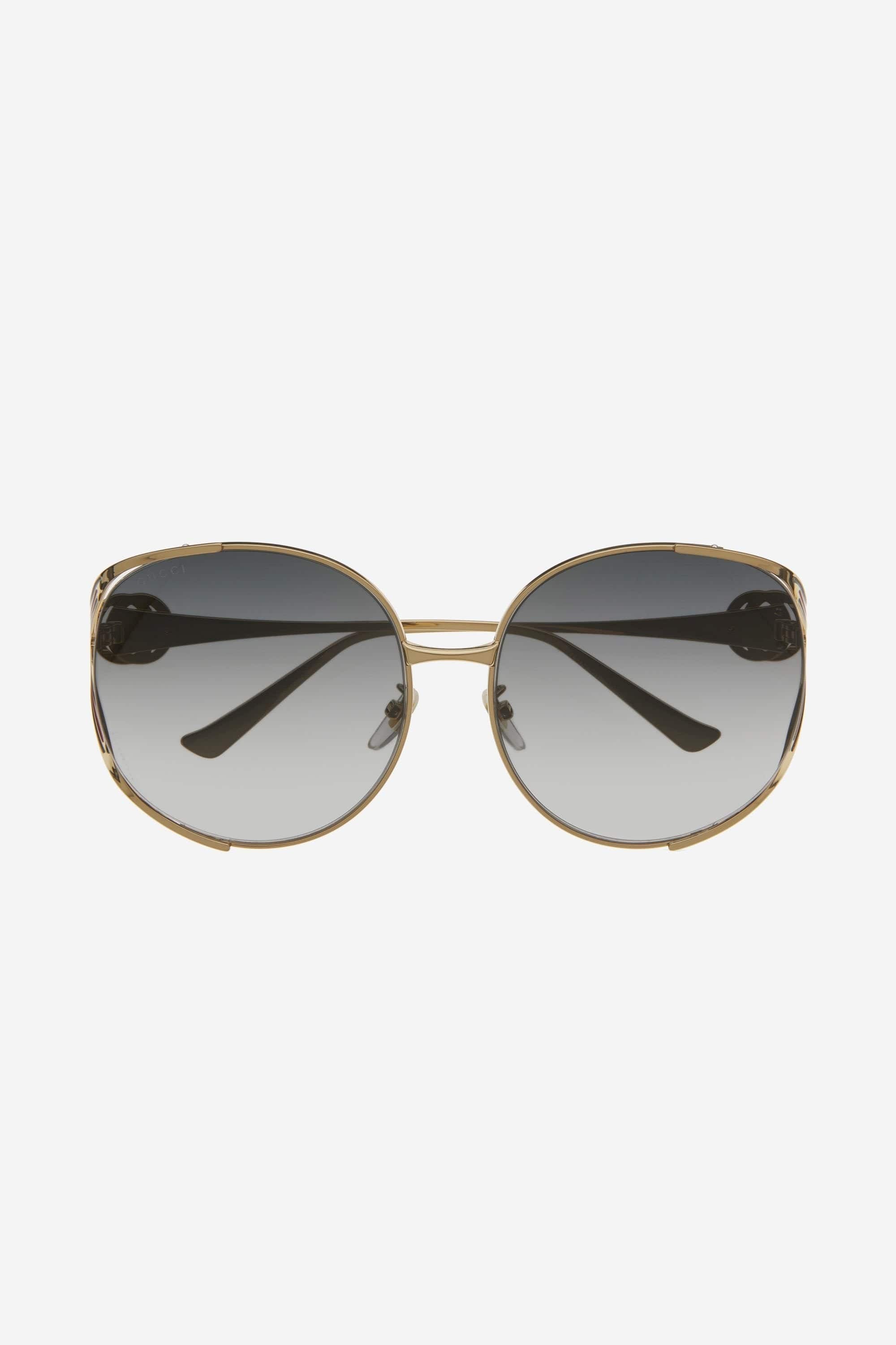 Gucci extra round femenine metal sunglasses