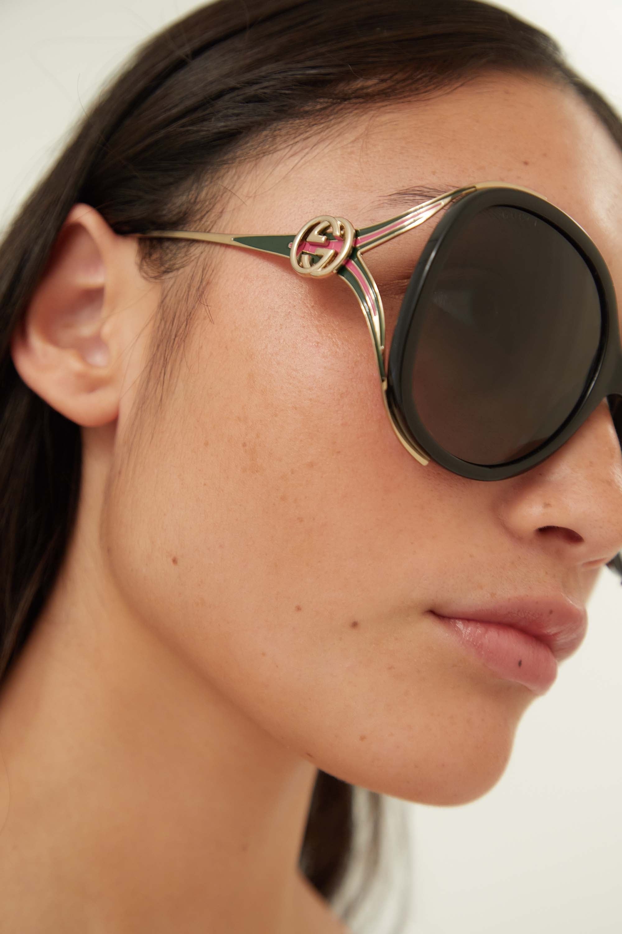 Gucci fork acetate black sunglasses