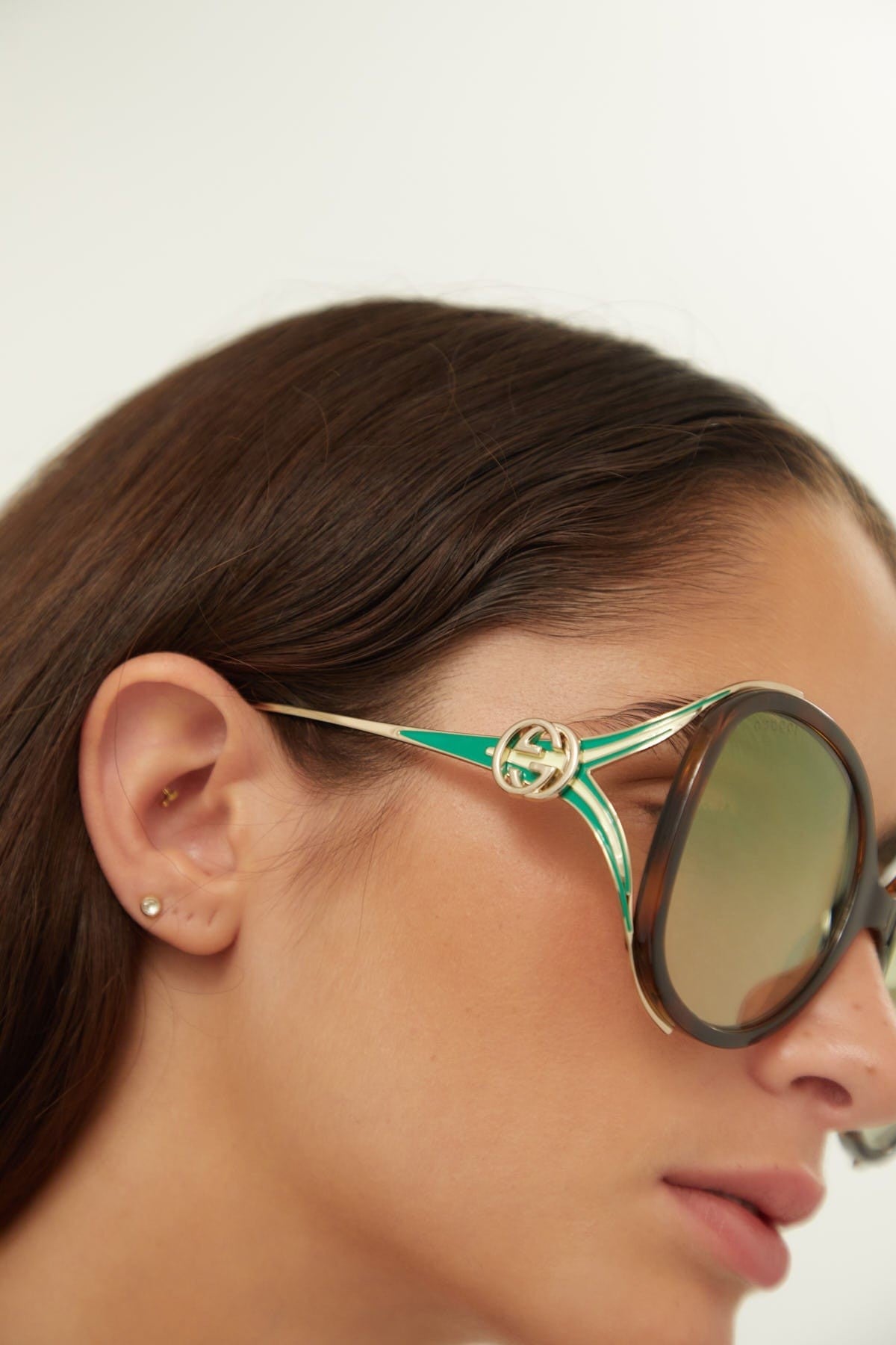 Gucci fork acetate green sunglasses