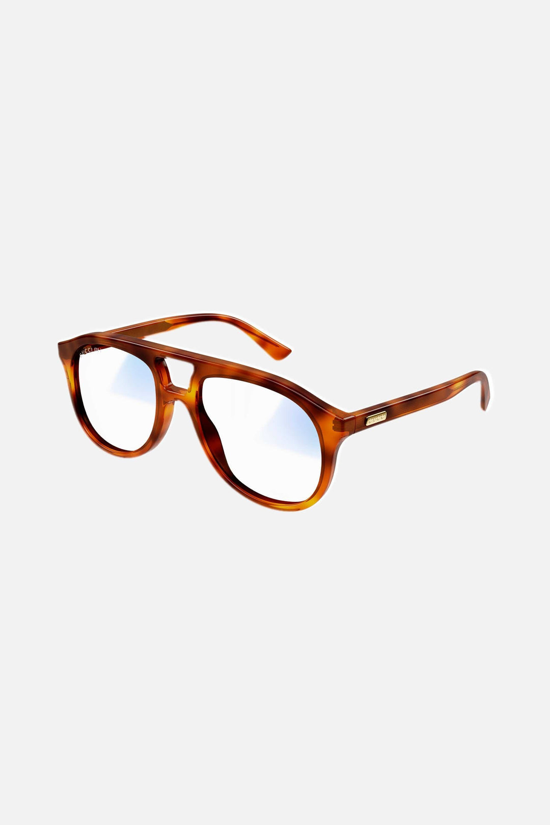 Gucci GG1320s pilot brown acetate blue light sunglasses