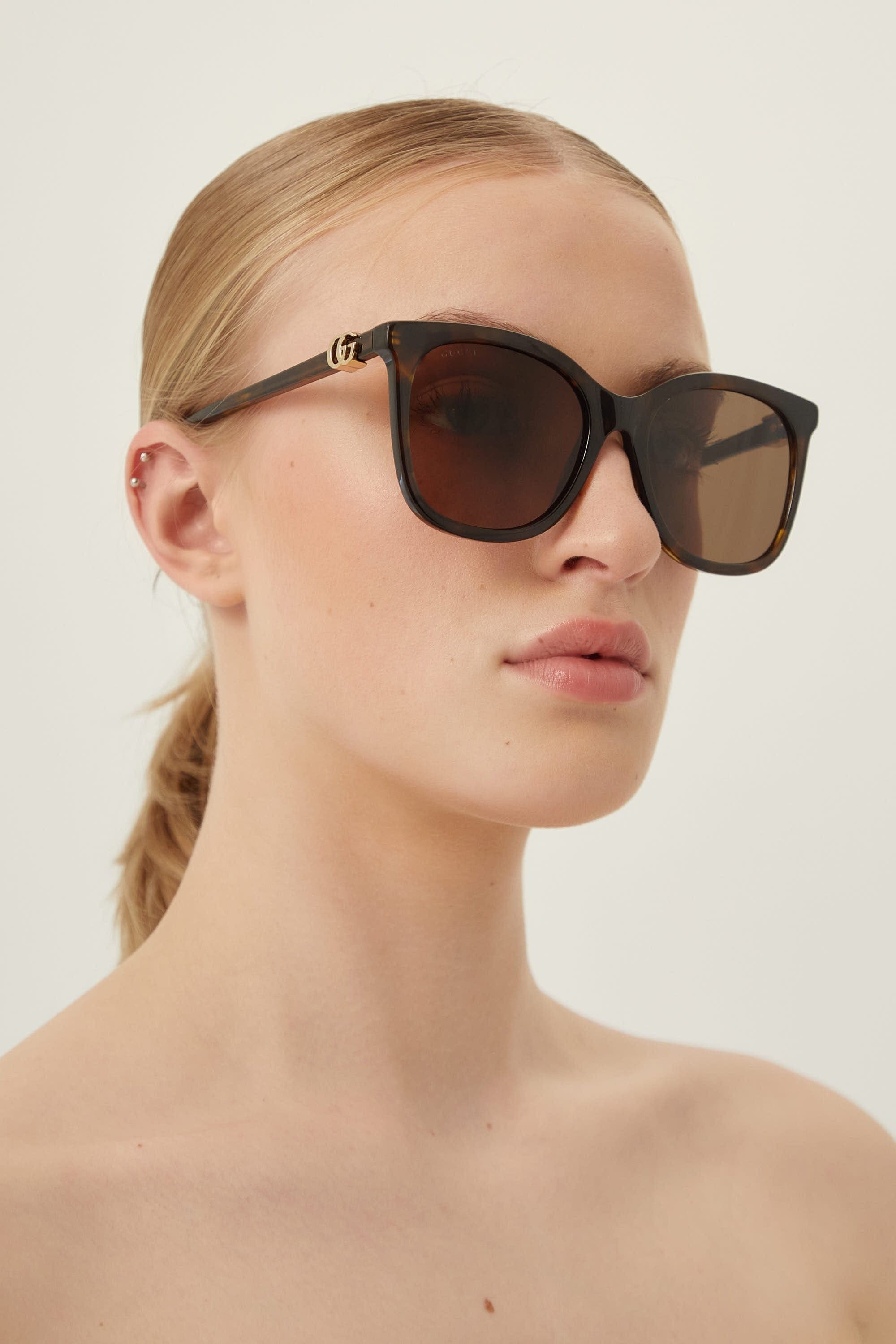 Gucci Havana cat-eye sunglasses