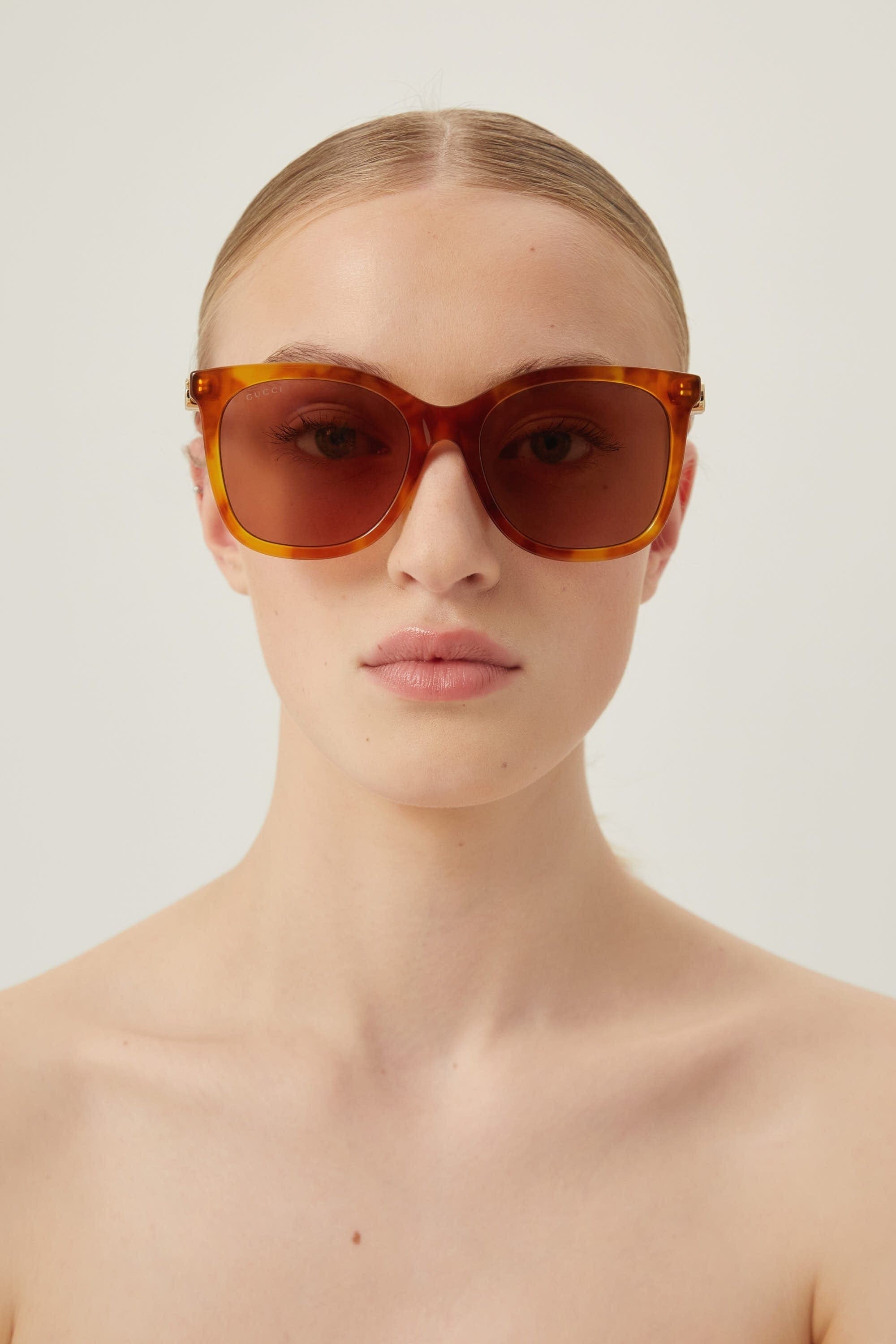 Gucci havana cat-eye sunglasses