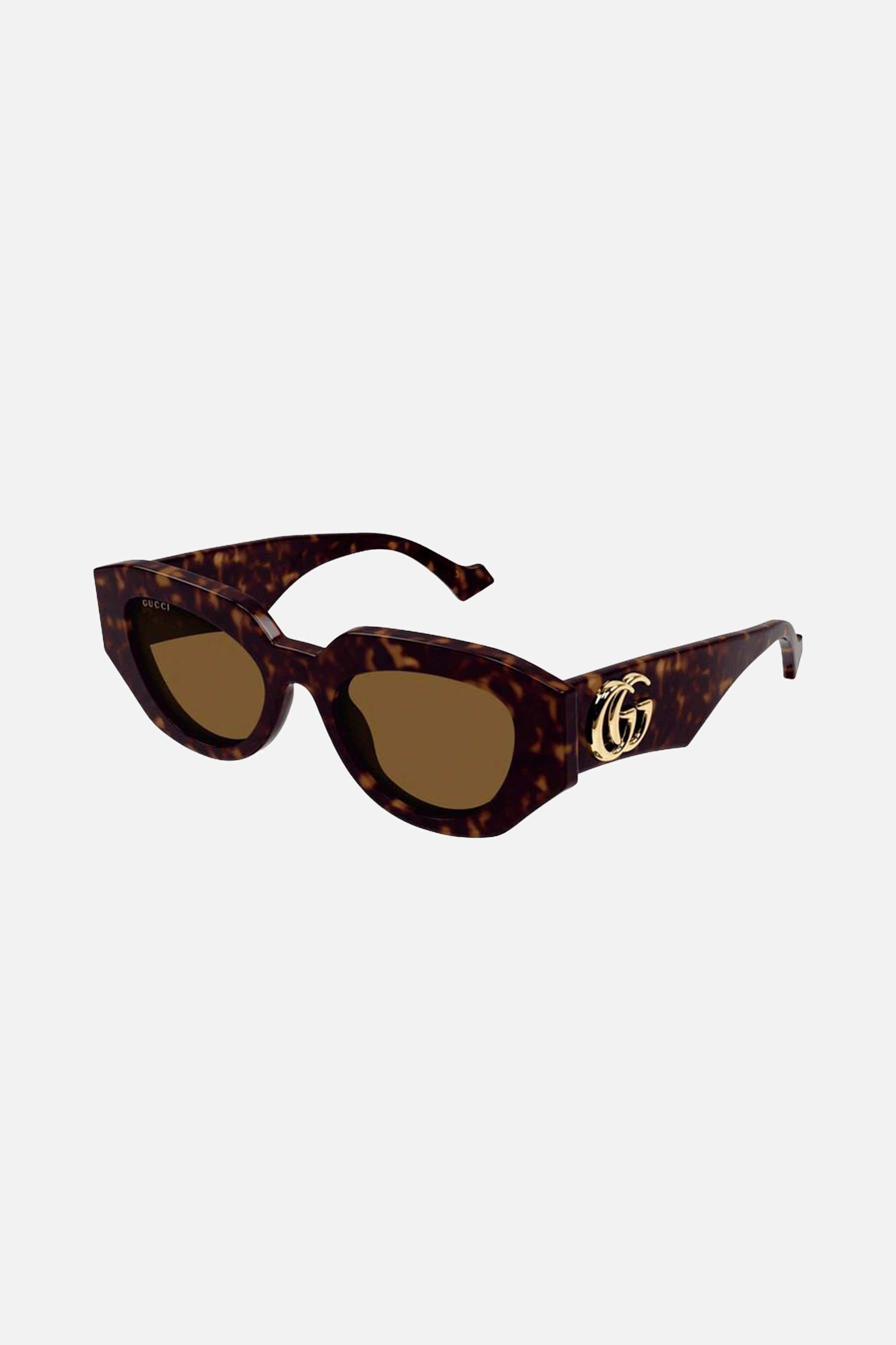 Gucci havana round chuncky sunglasses