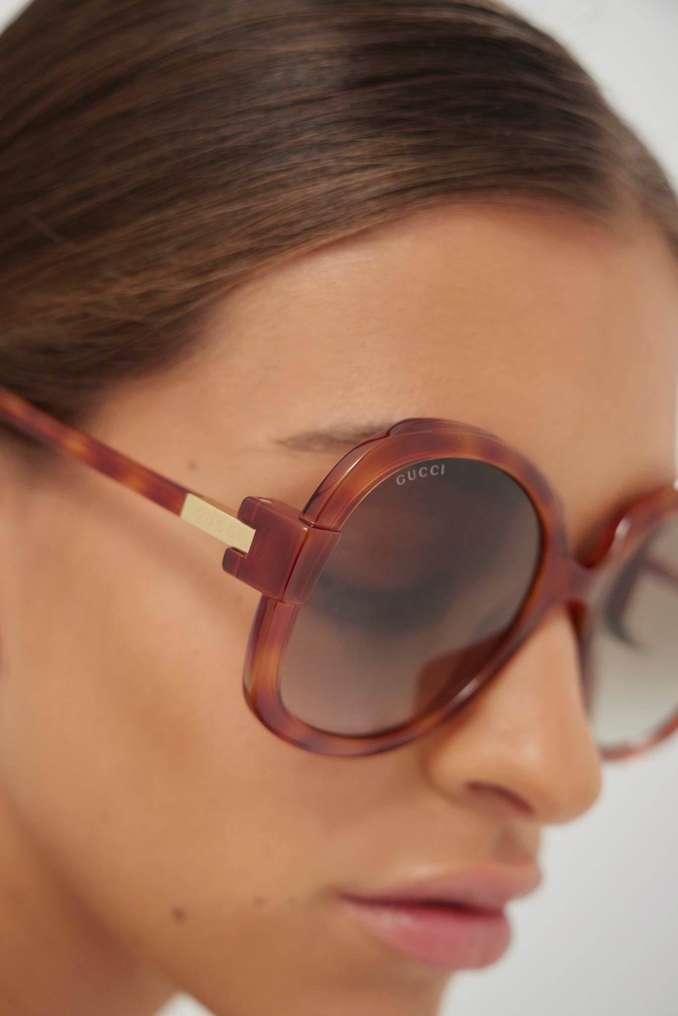 Gucci havana round shape sunglasses