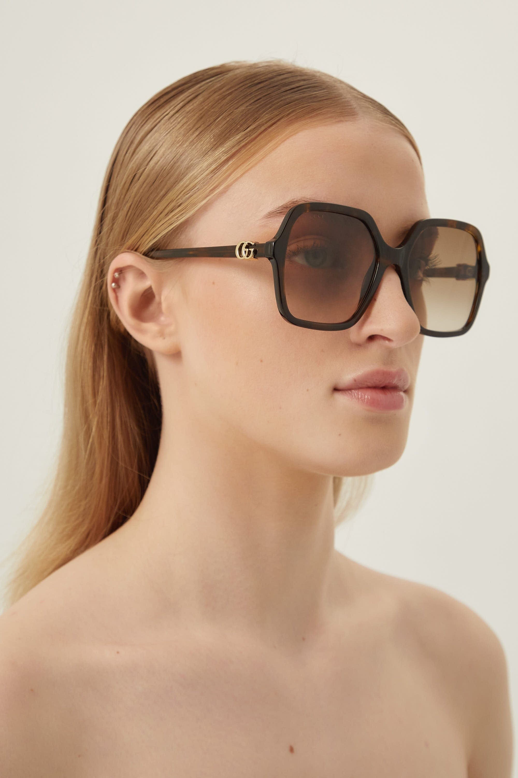 Gucci havana square shape sunglasses