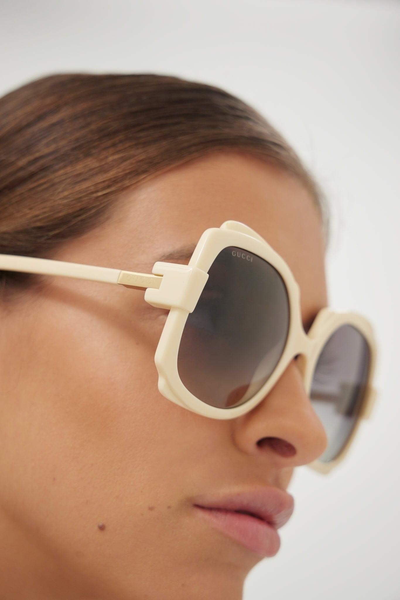 Gucci ivory butterfly shape sunglasses