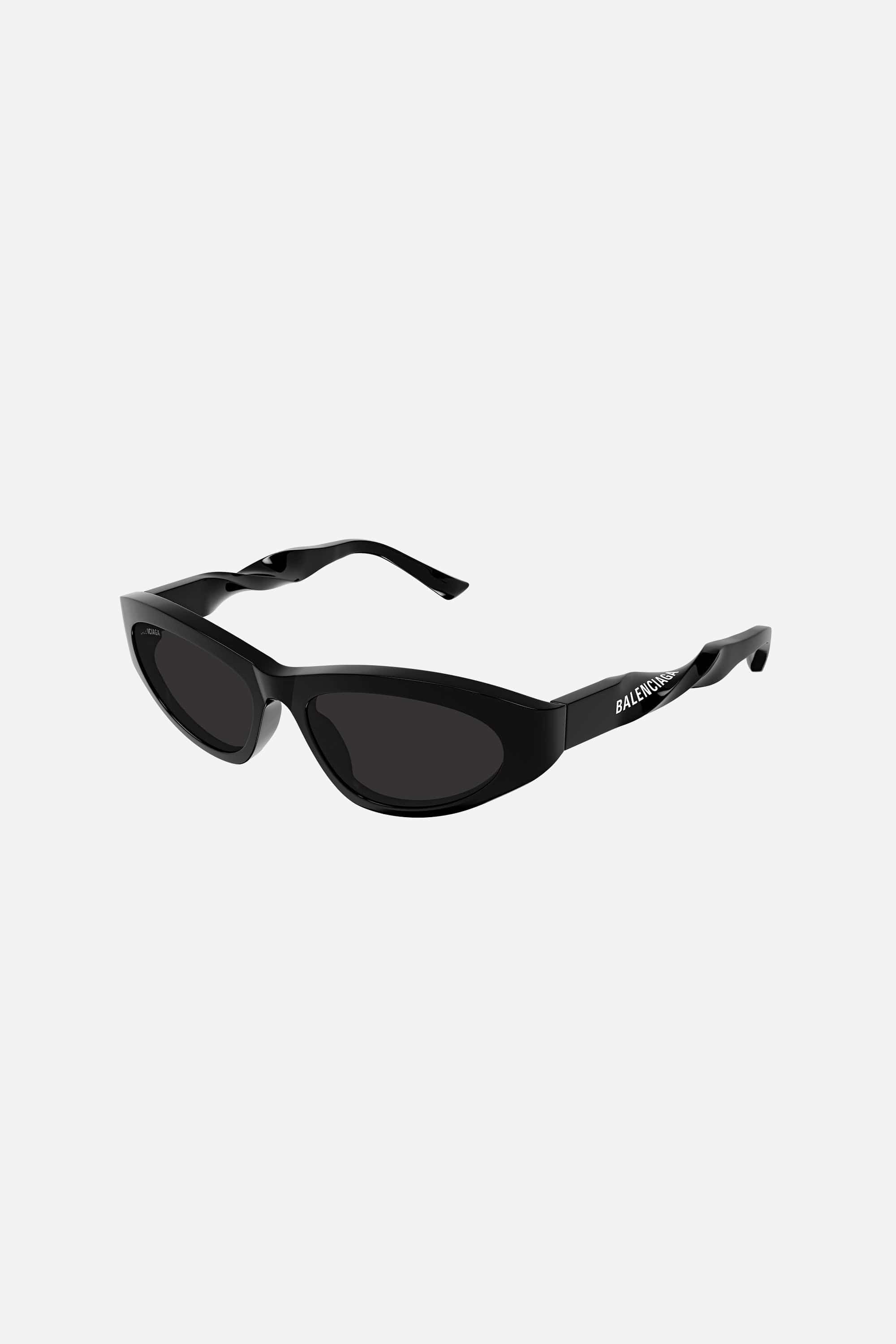 Balenciaga cat-eye twisted black sunglasses