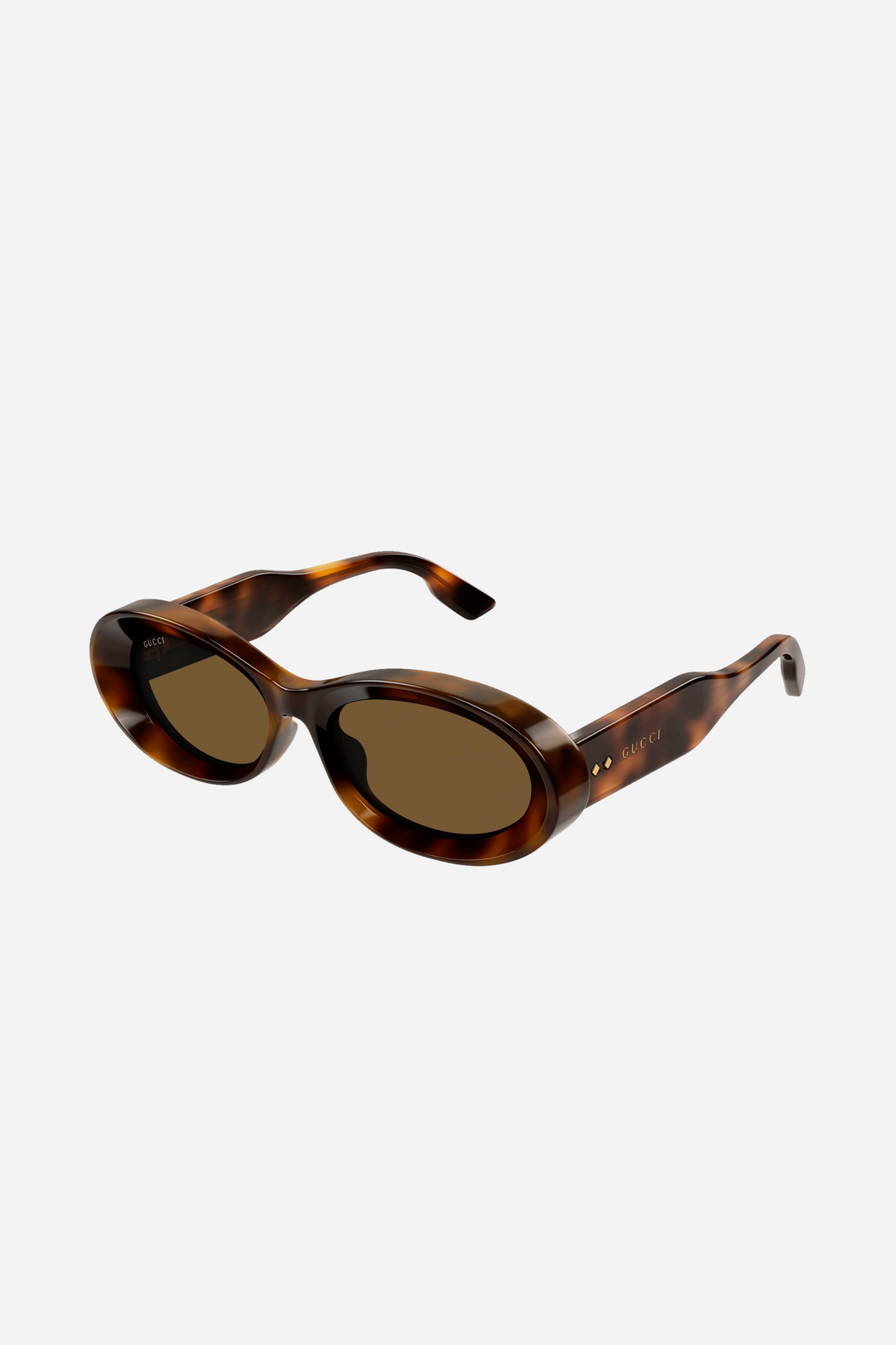 Gucci oval havana sunglasses