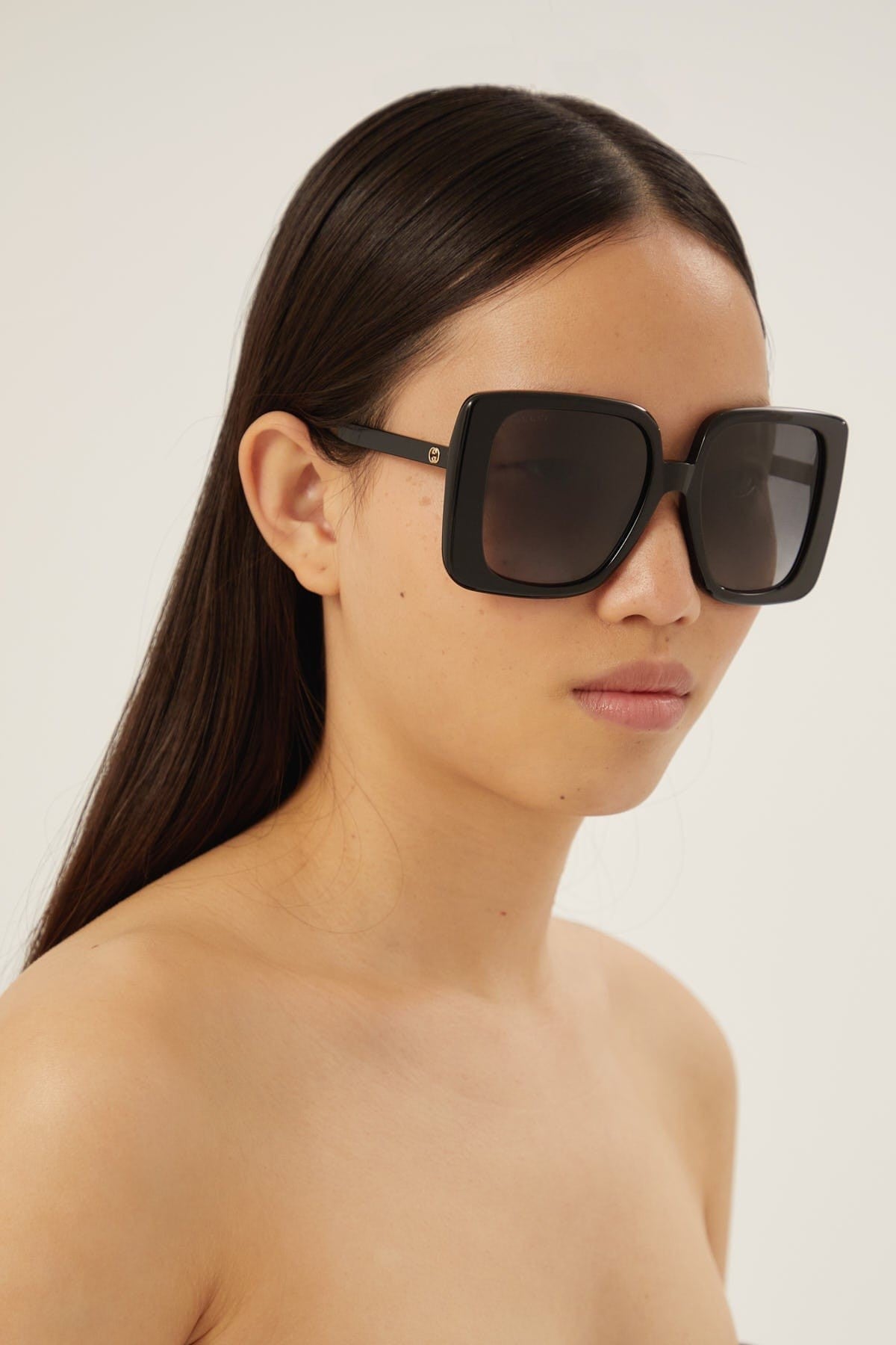 Gucci oversize square black sunglasses