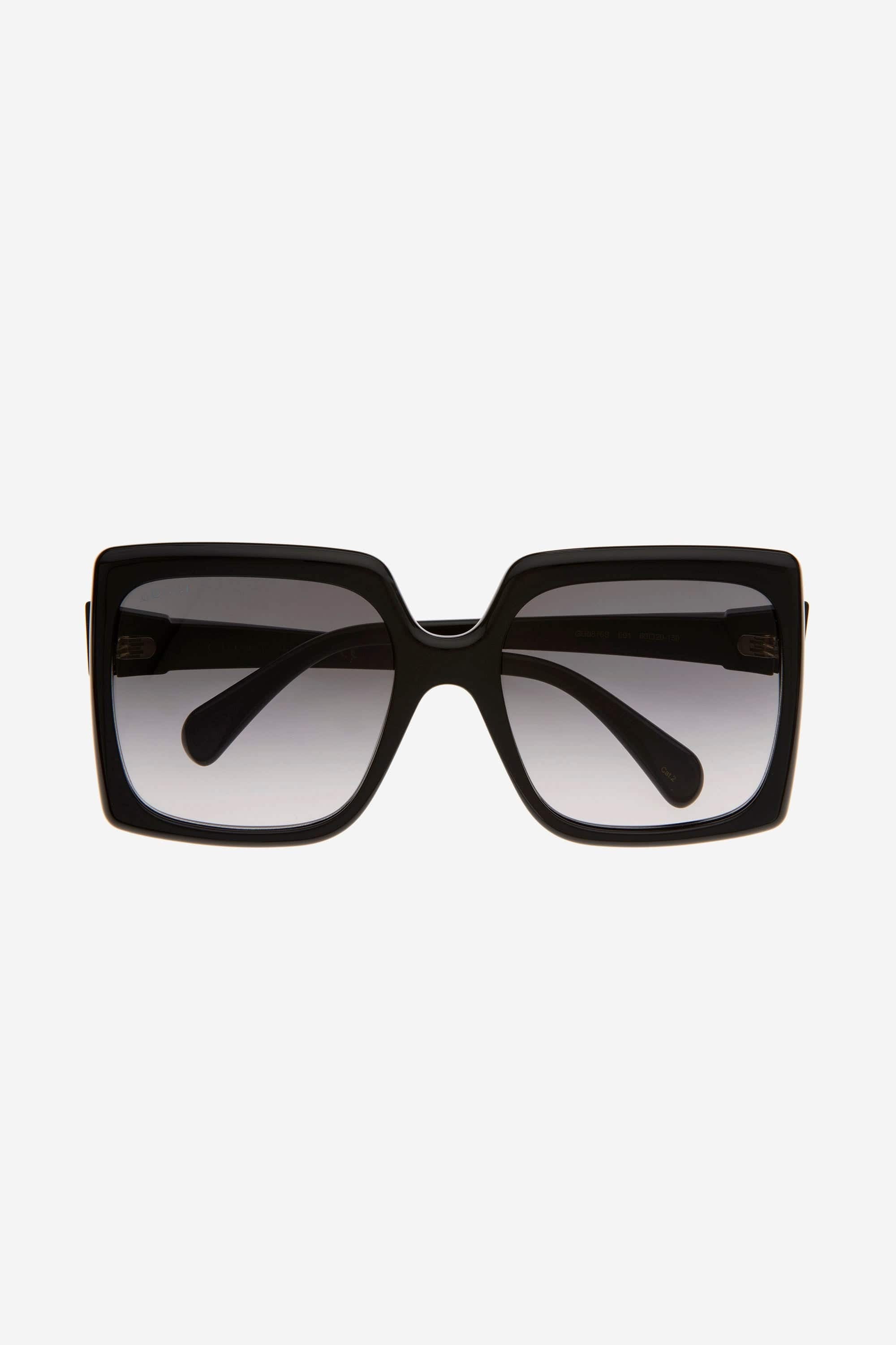 Gucci oversized black squared sunglasses