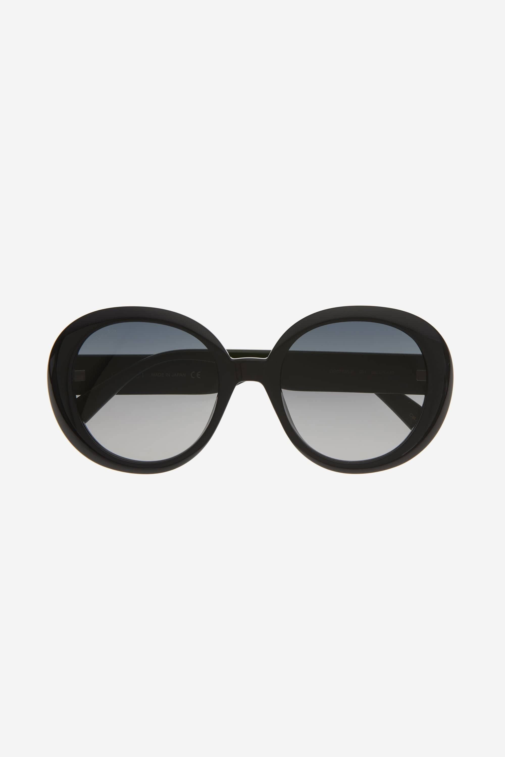 Gucci oversized sunglasses with web temple