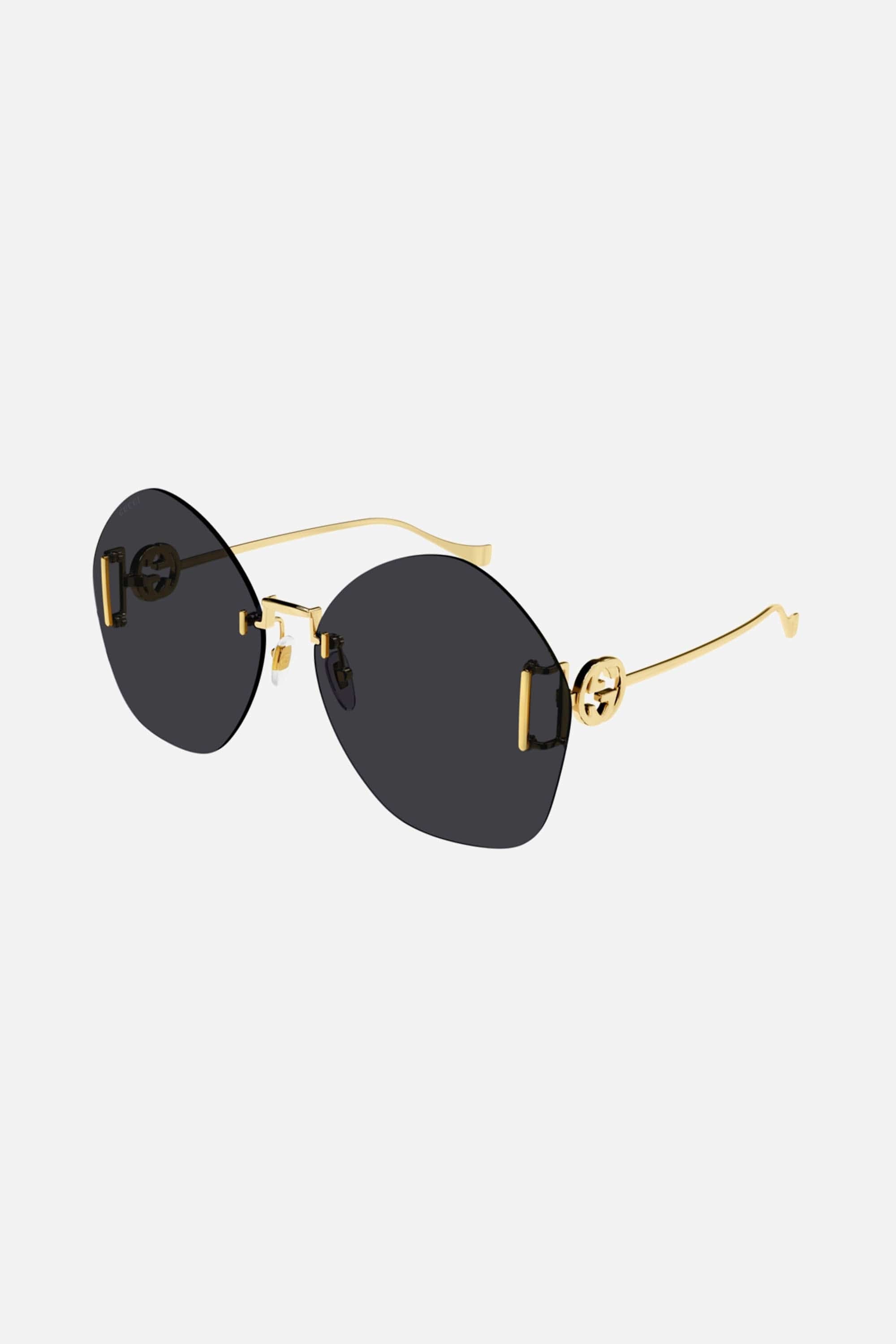 Gucci overzized rimless sunglasses