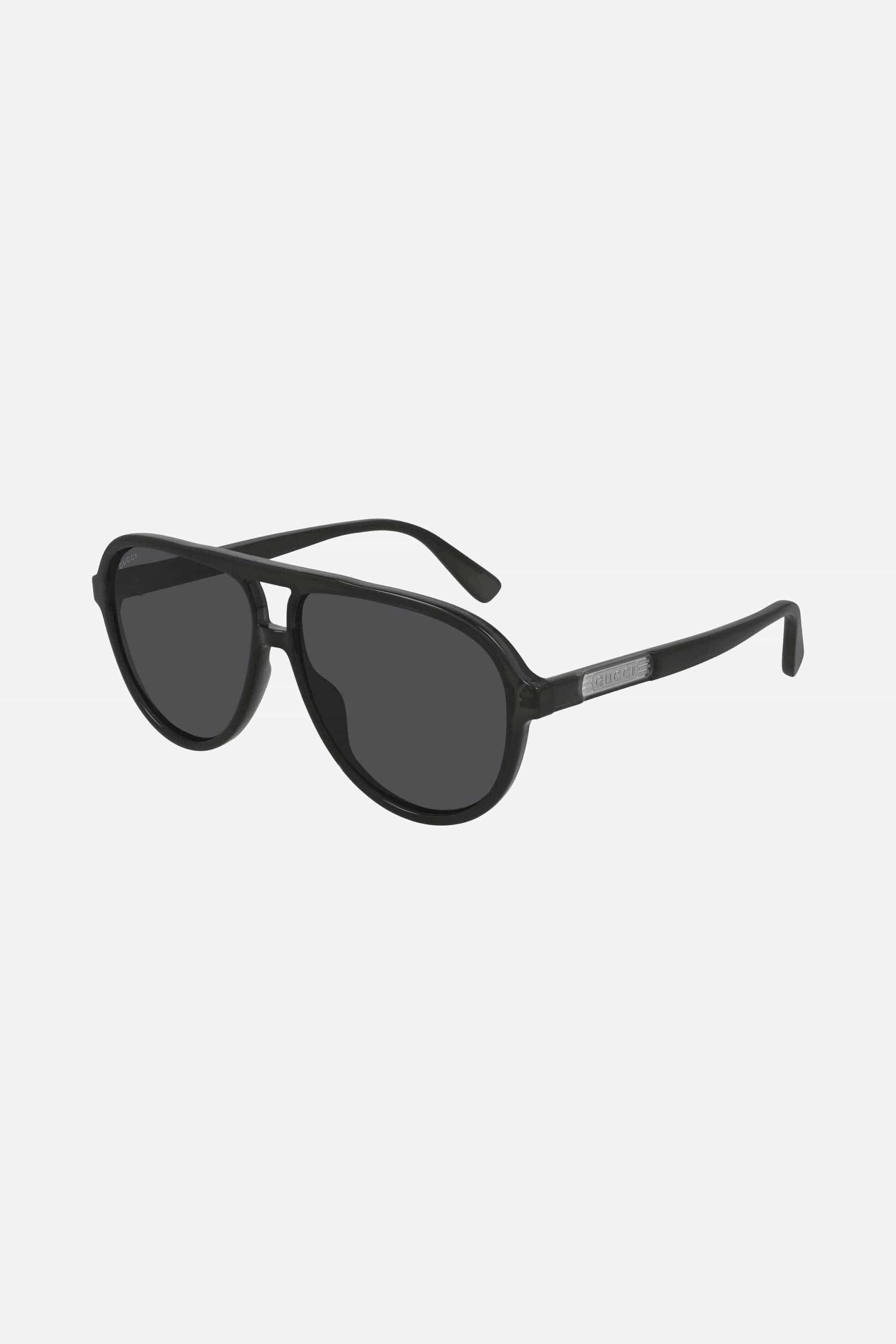 Gucci pilot grey acetate sunglasses