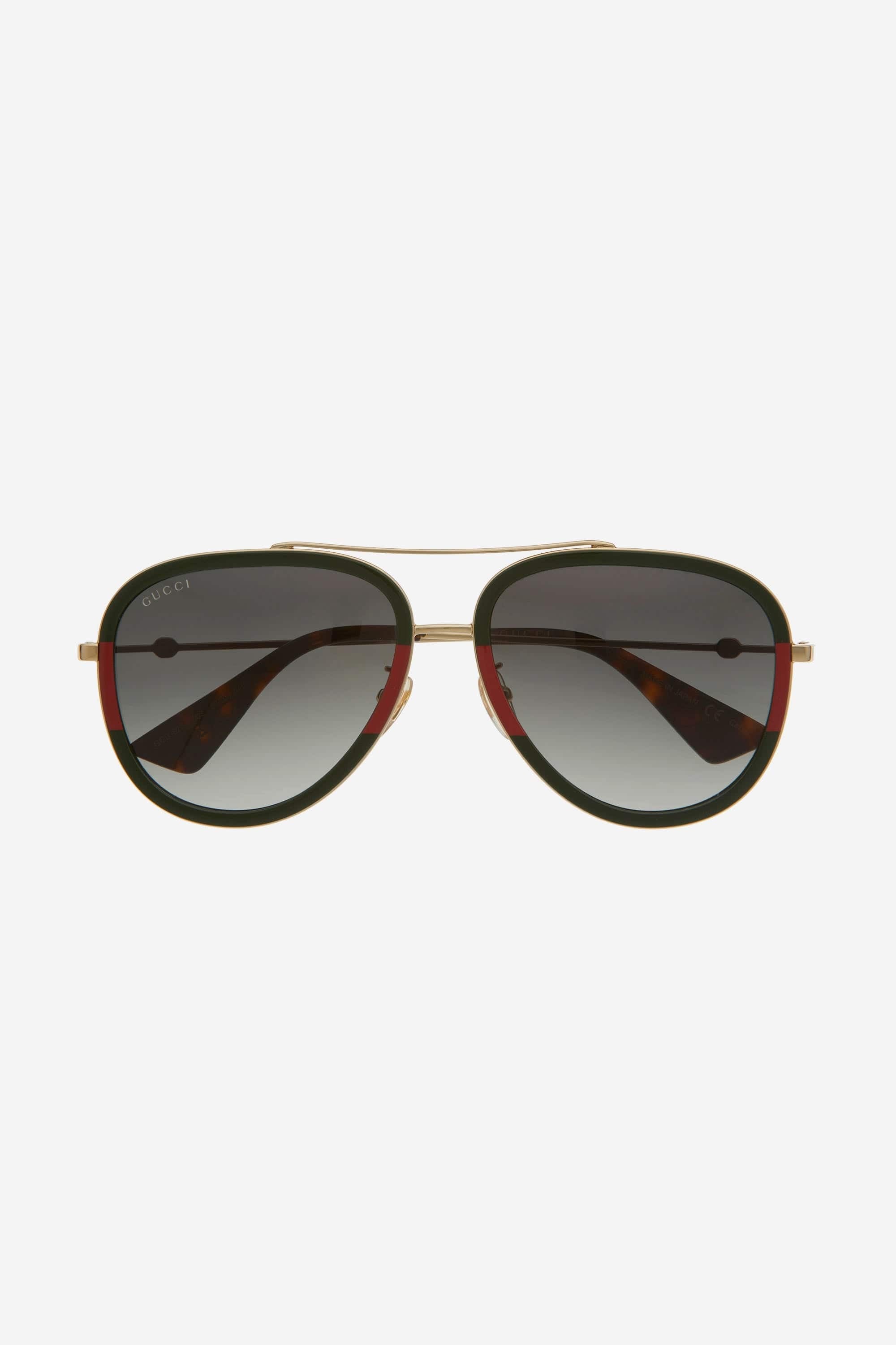 Gucci pilot sunglasses featuring front web