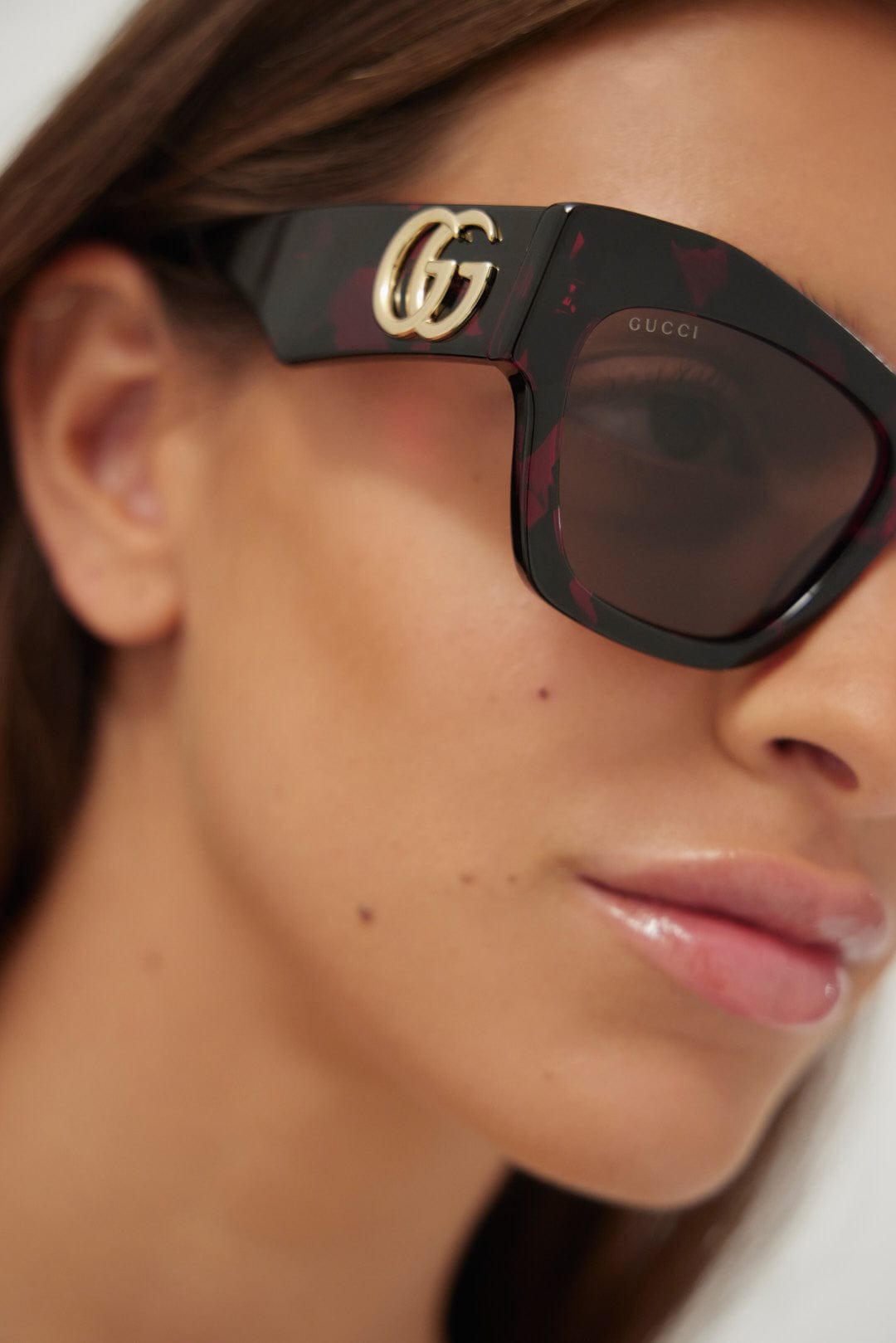 Gucci pink chuncky cat eye sunglasses