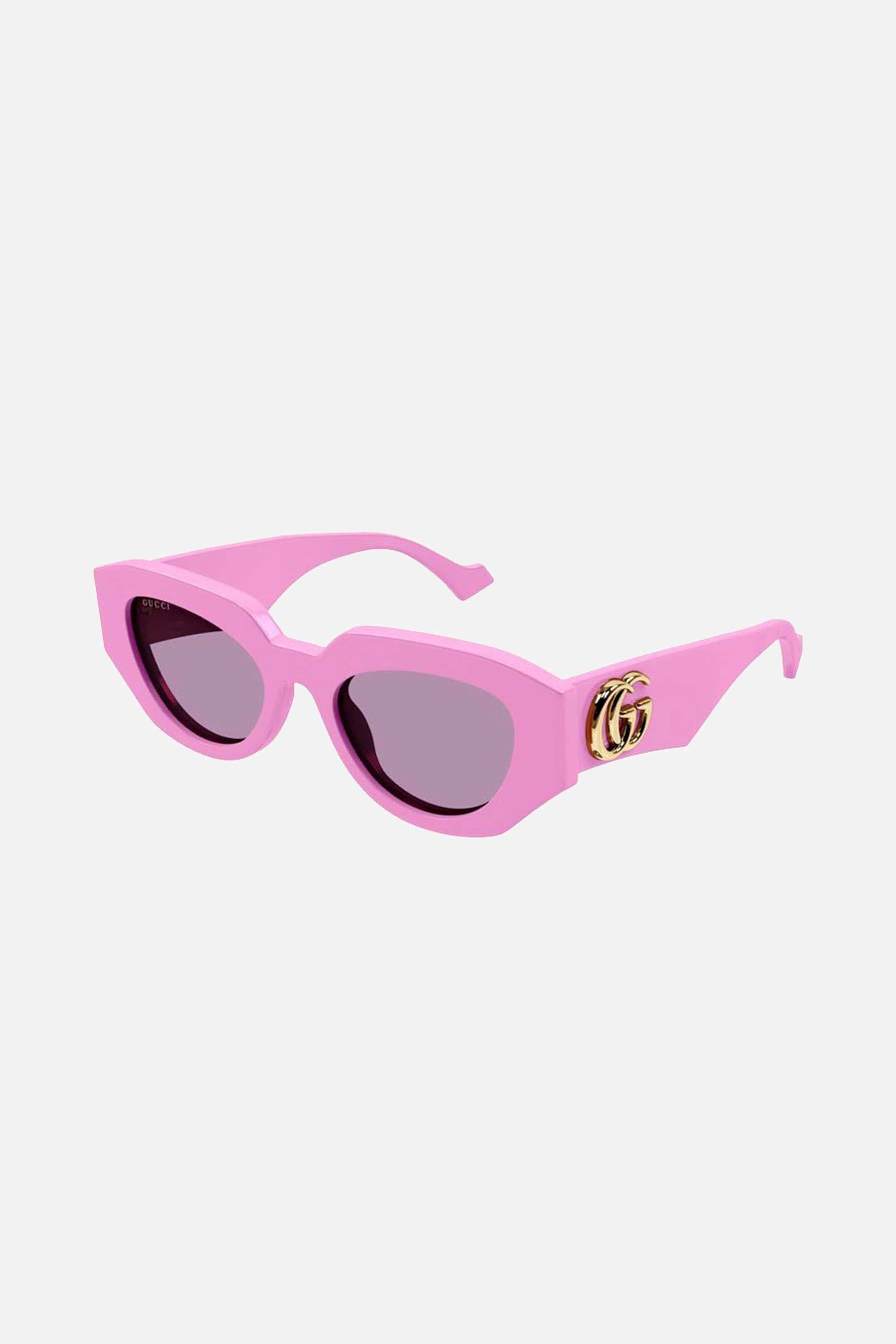 Gucci pink round chuncky sunglasses