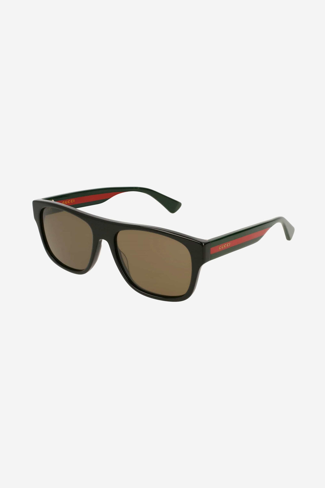 Gucci rectangular acetate with web band sunglasses