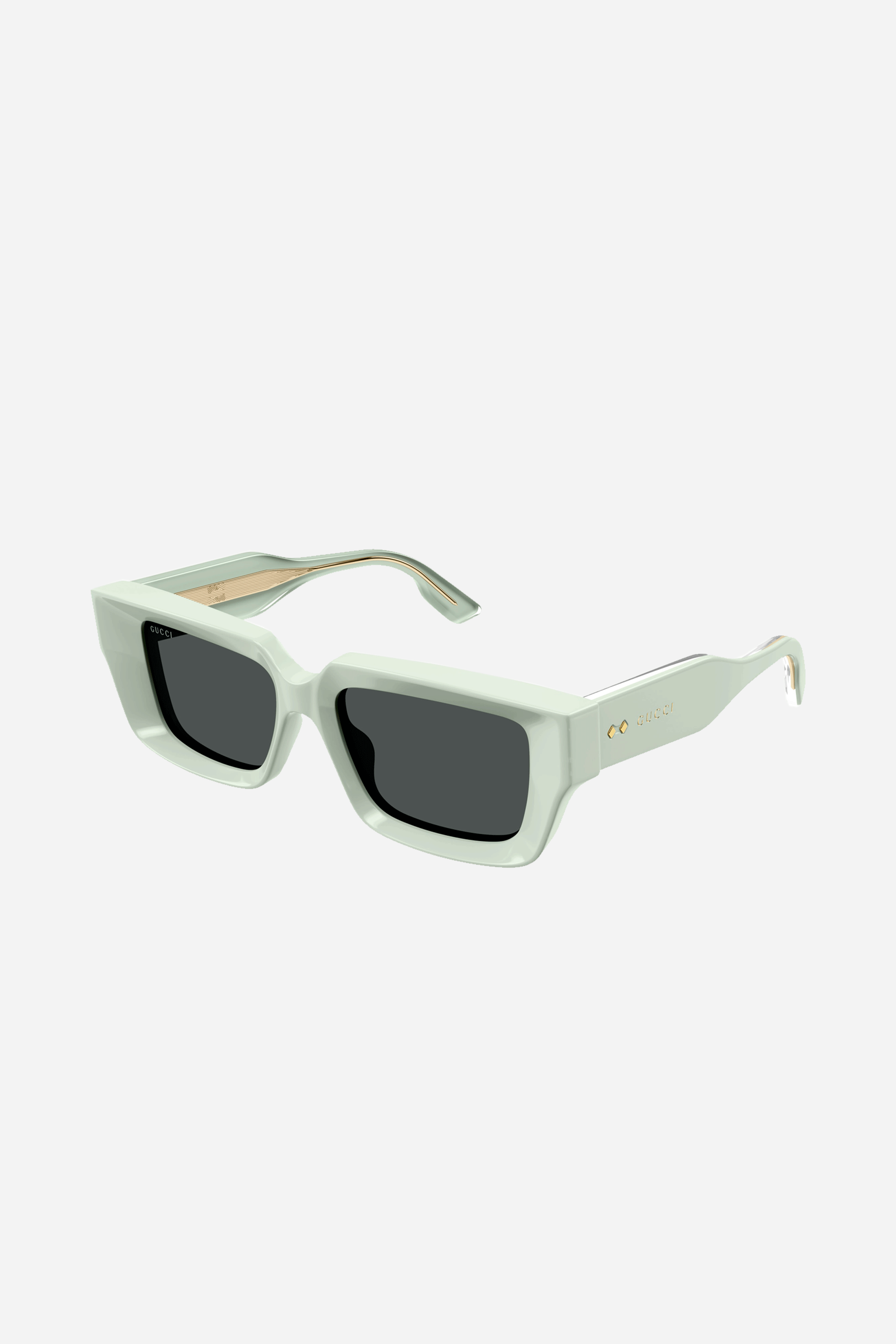 Gucci rectangular green sunglasses