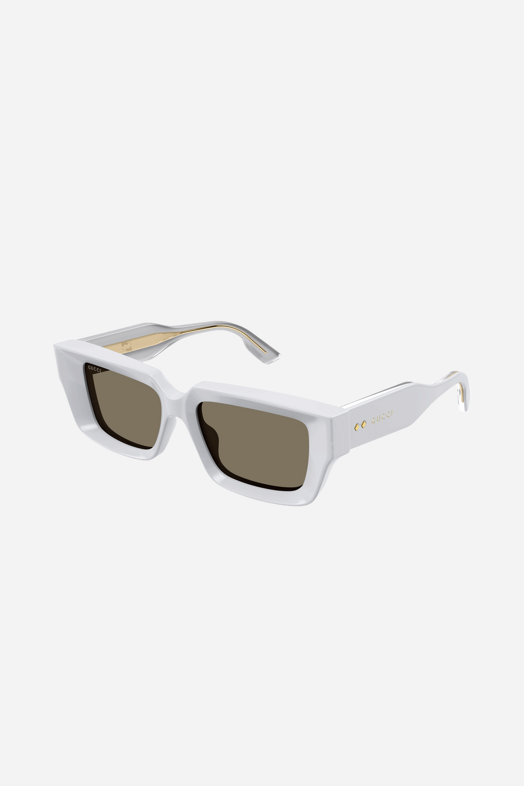 Gucci rectangular white sunglasses