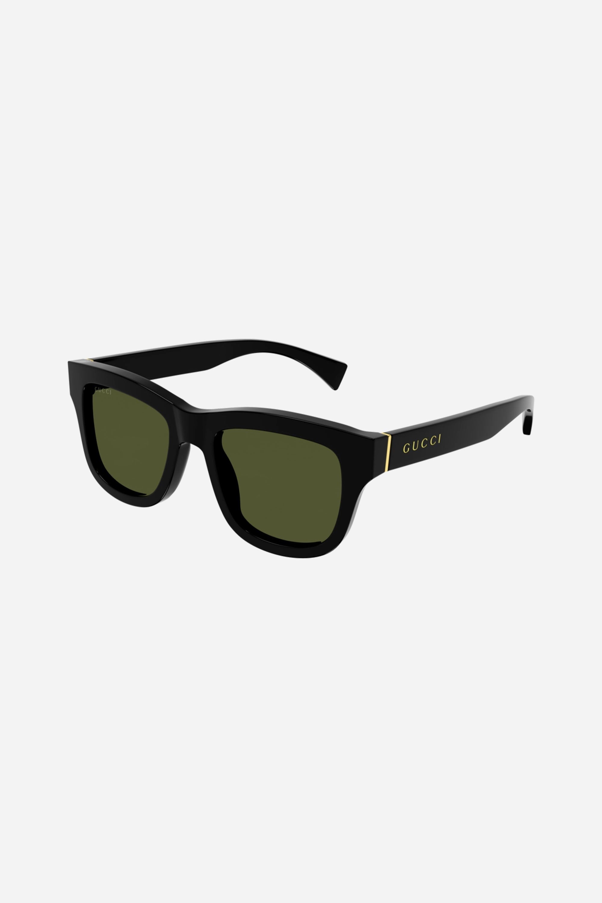 Gucci soft squared black and green sunglasses