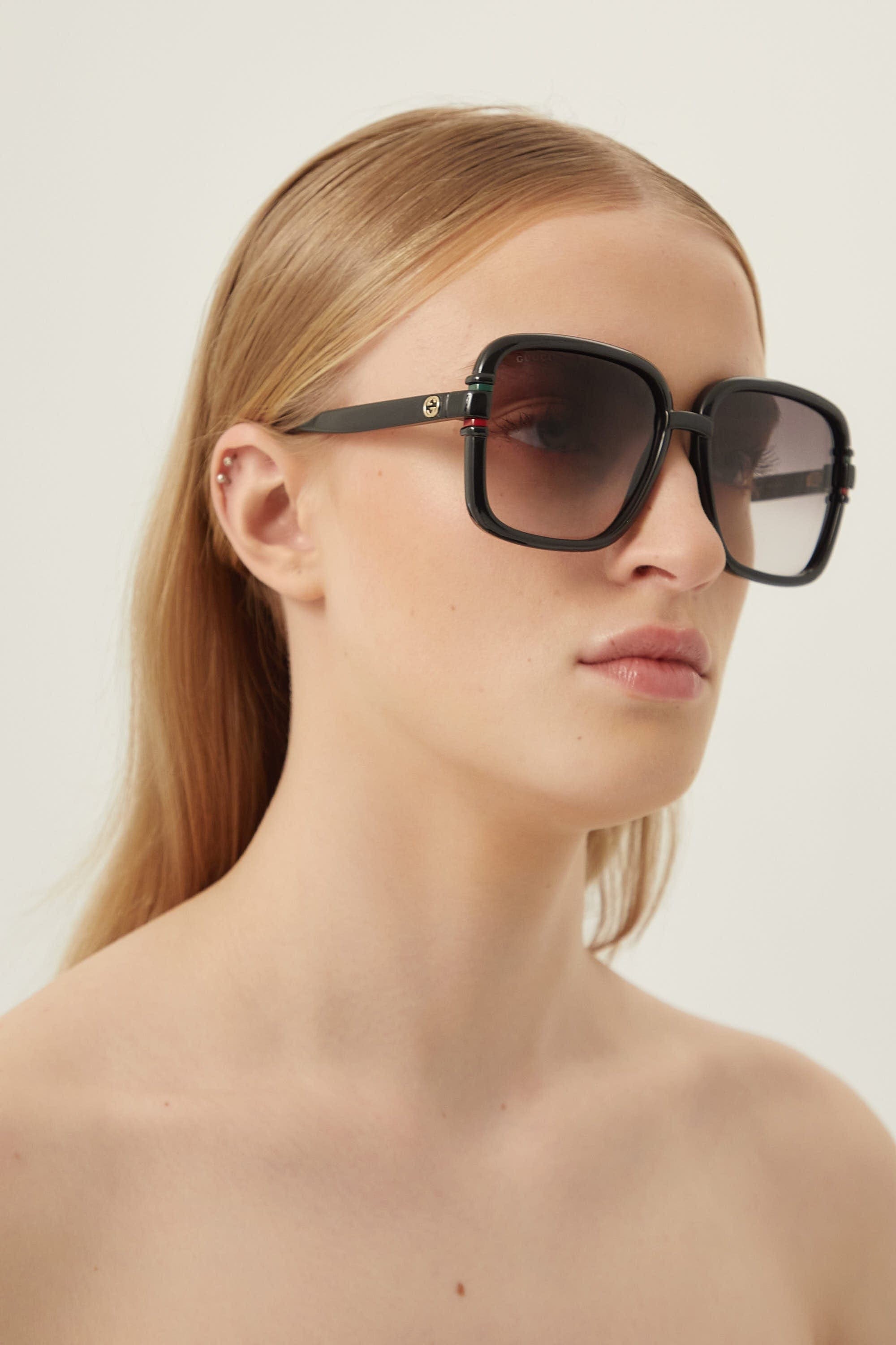 Gucci square shape black sunglasses