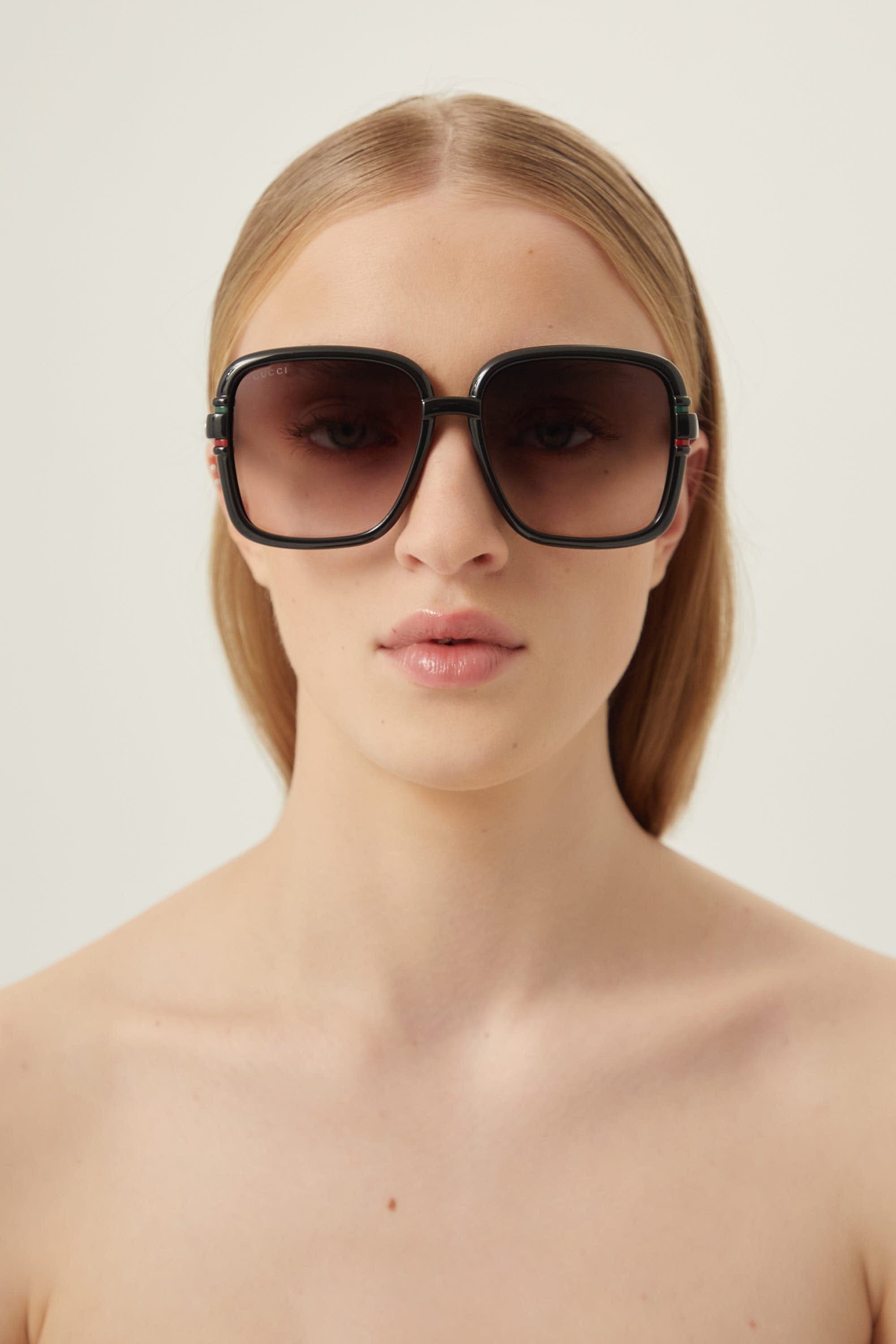 Gucci square shape black sunglasses