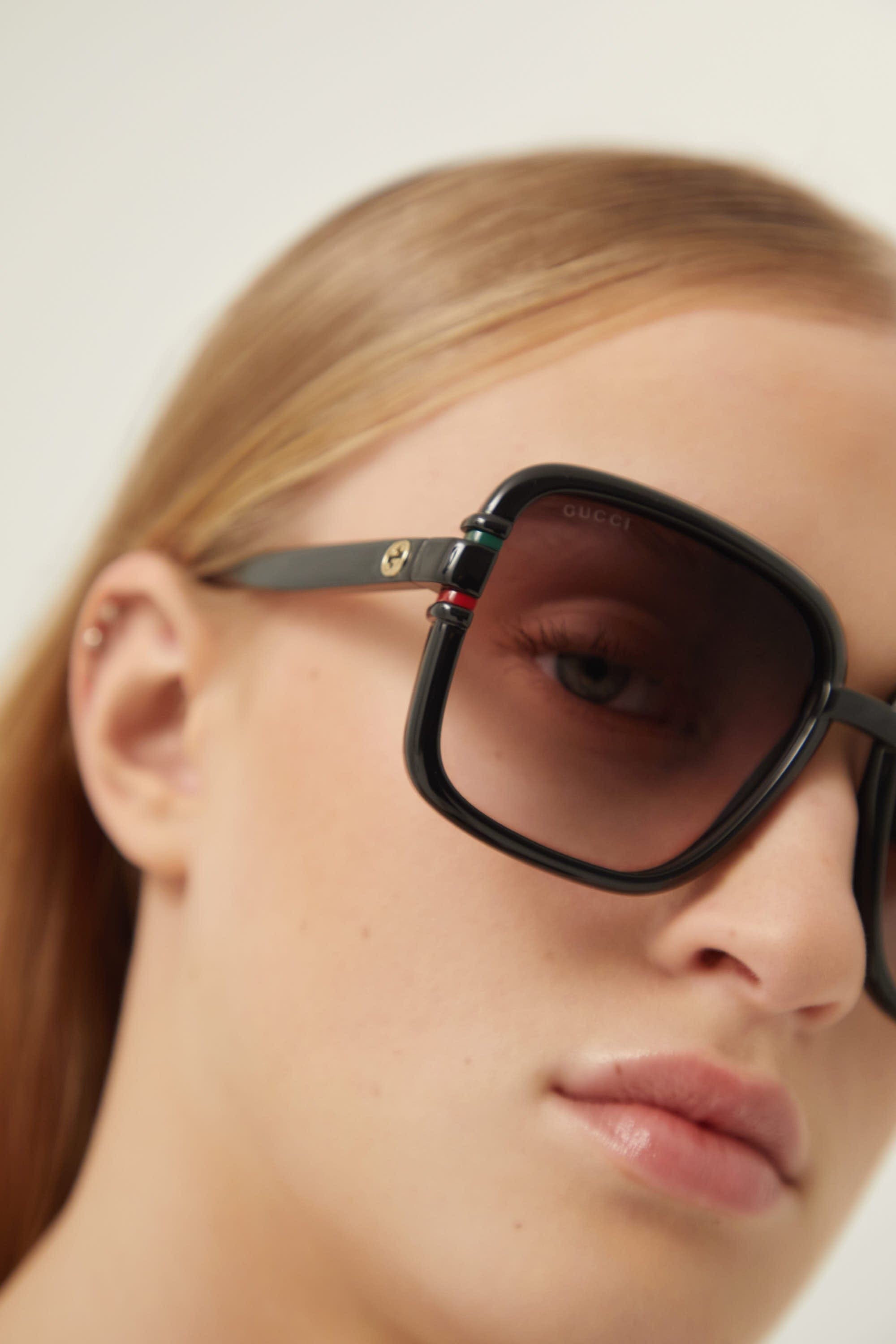 Gucci square shape black sunglasses