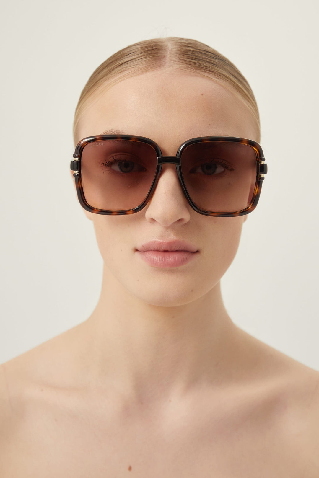 Gucci square shape havana sunglasses