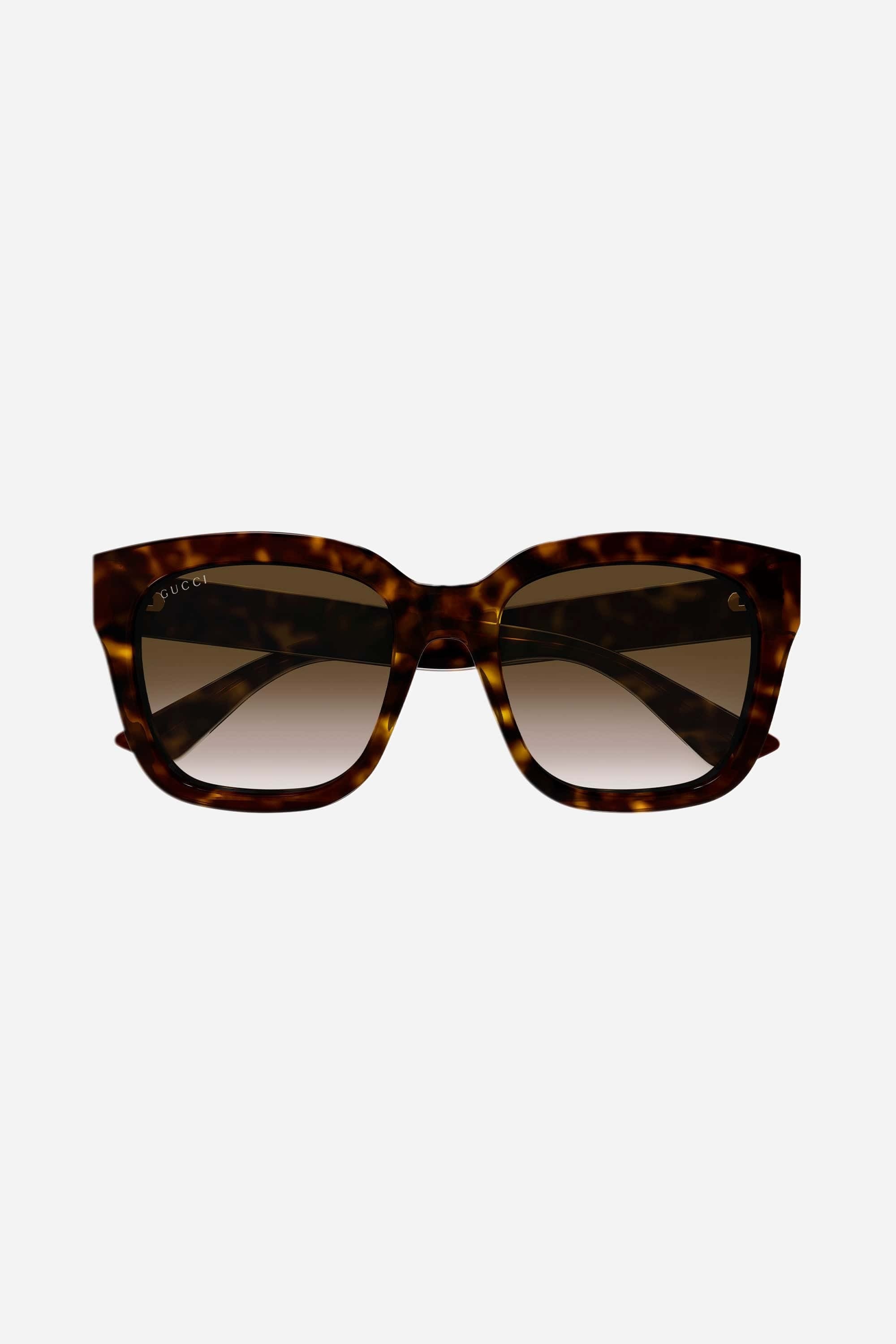 Gucci squared havana acetate sunglasses