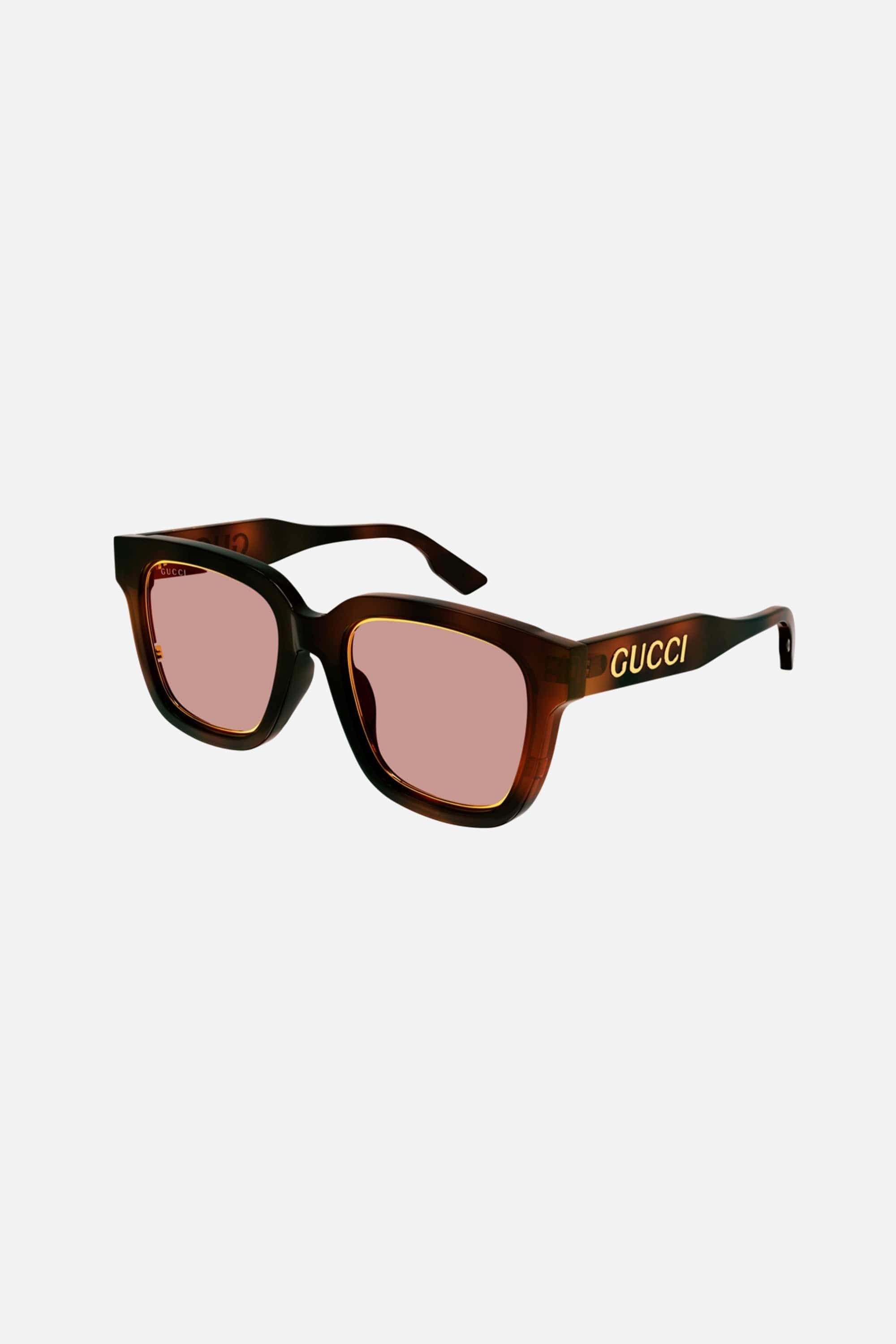 Gucci squared havana sunglasses