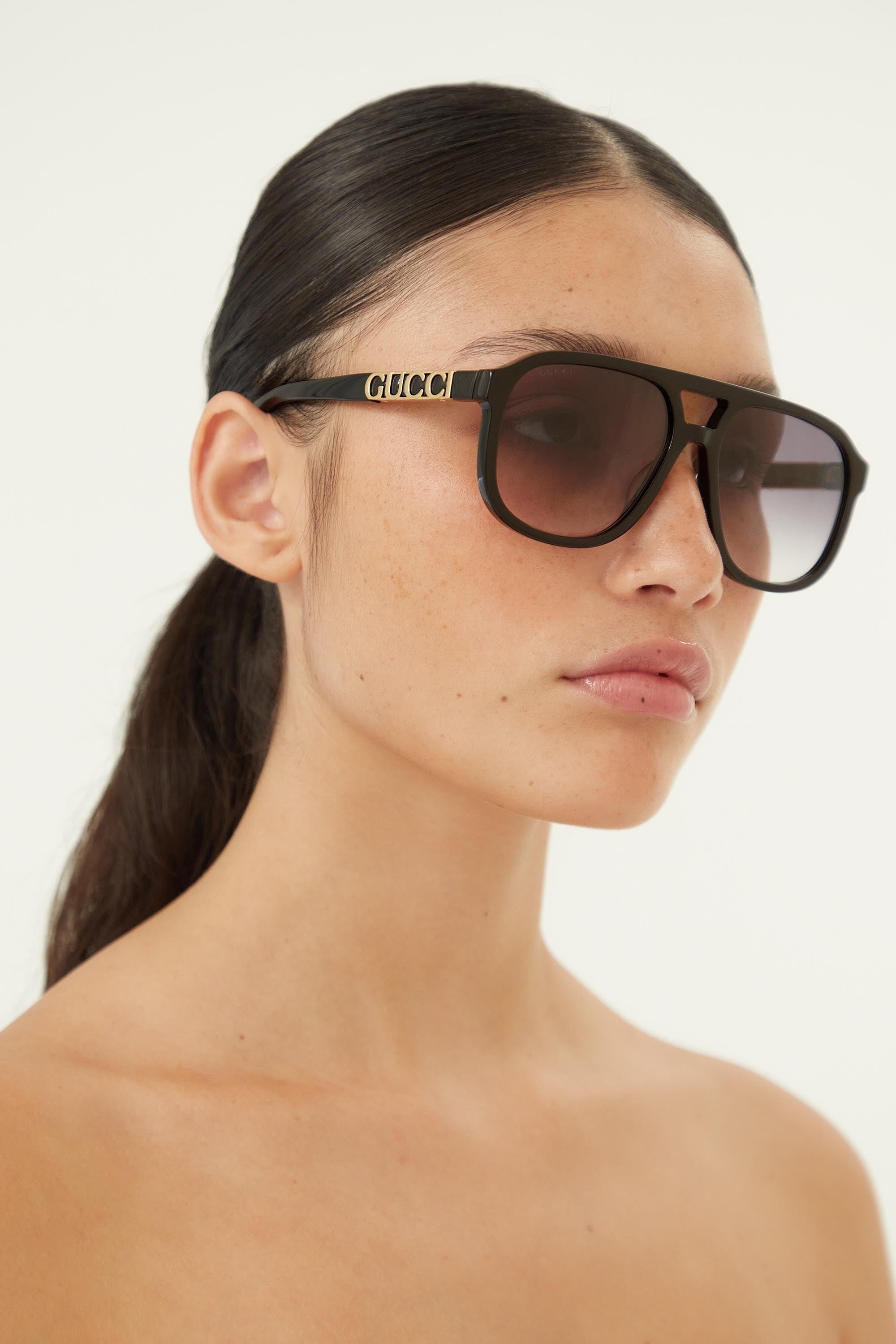 Gucci vintage look pilot sunglasses