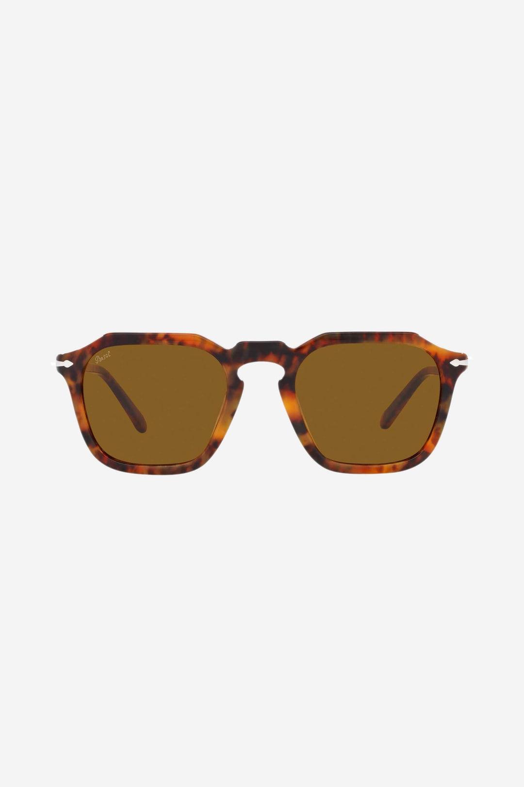 Persol round hexagonal havana sunglasses