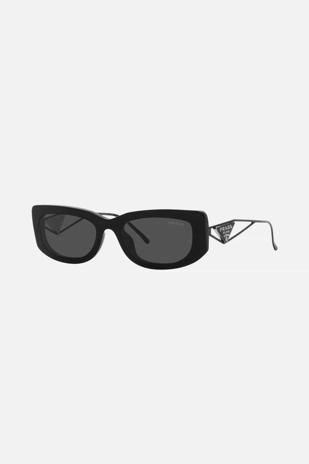 Prada black micro sunglasses with metal temple