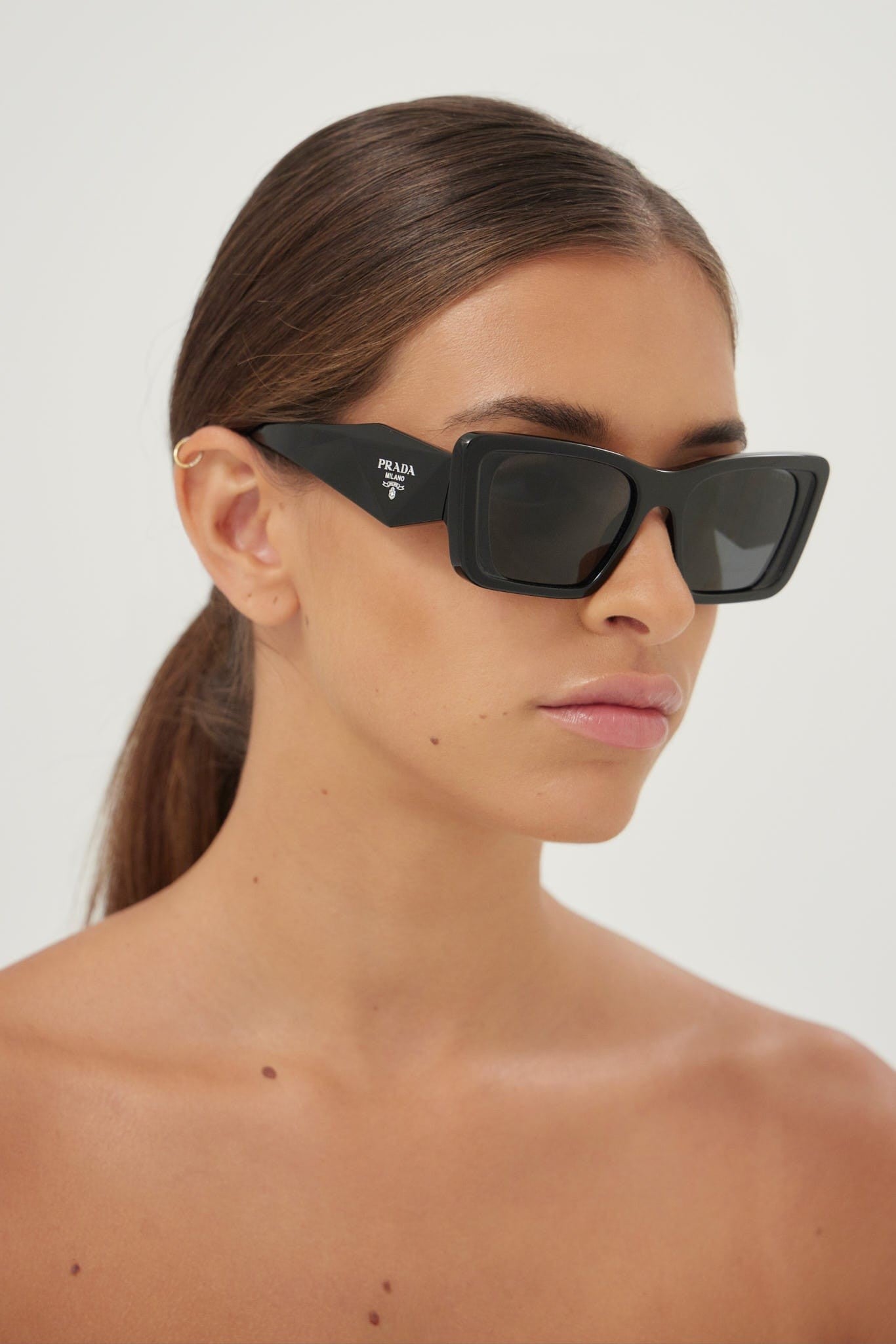 Prada cat-eye black sunglasses