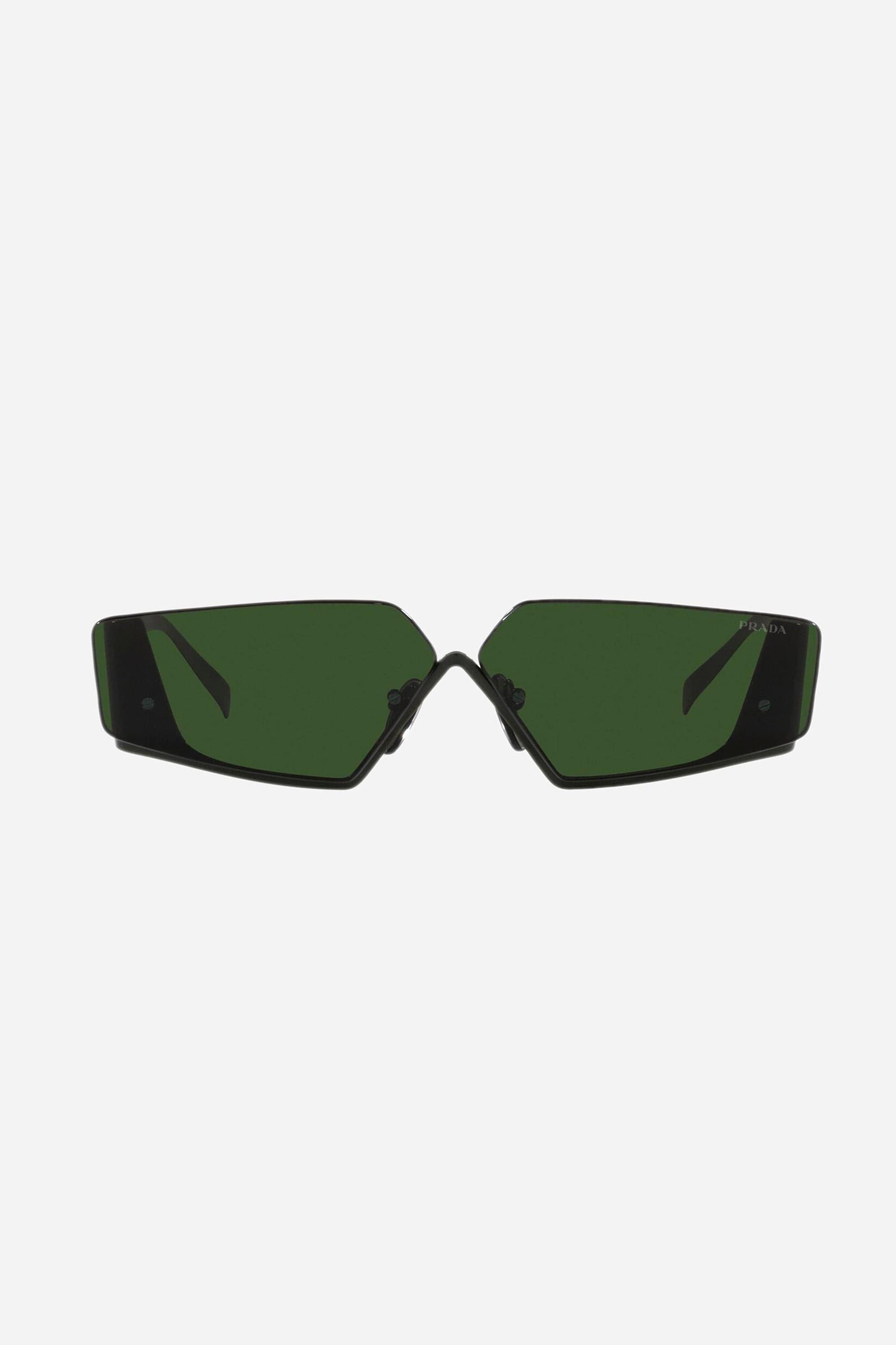 Prada flat top green sunglasses man Catwalk