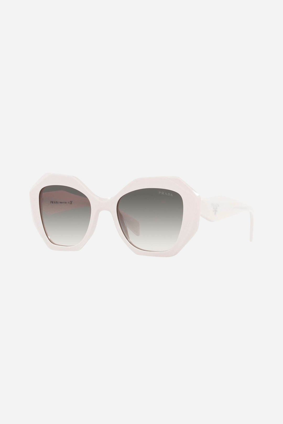 Prada hexagonal white sunglasses