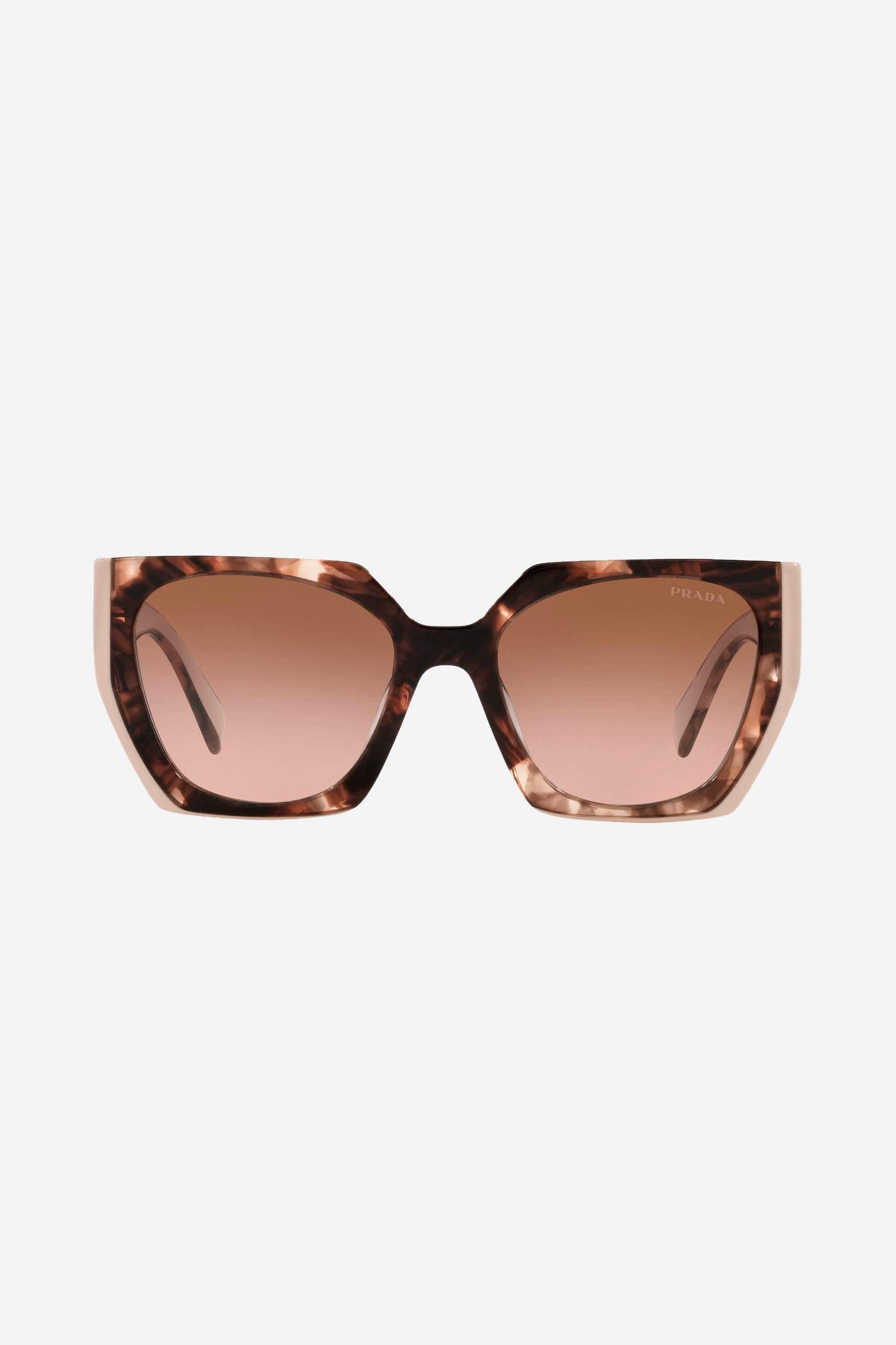 Prada oversized cat eye havana and ivory sunglasses