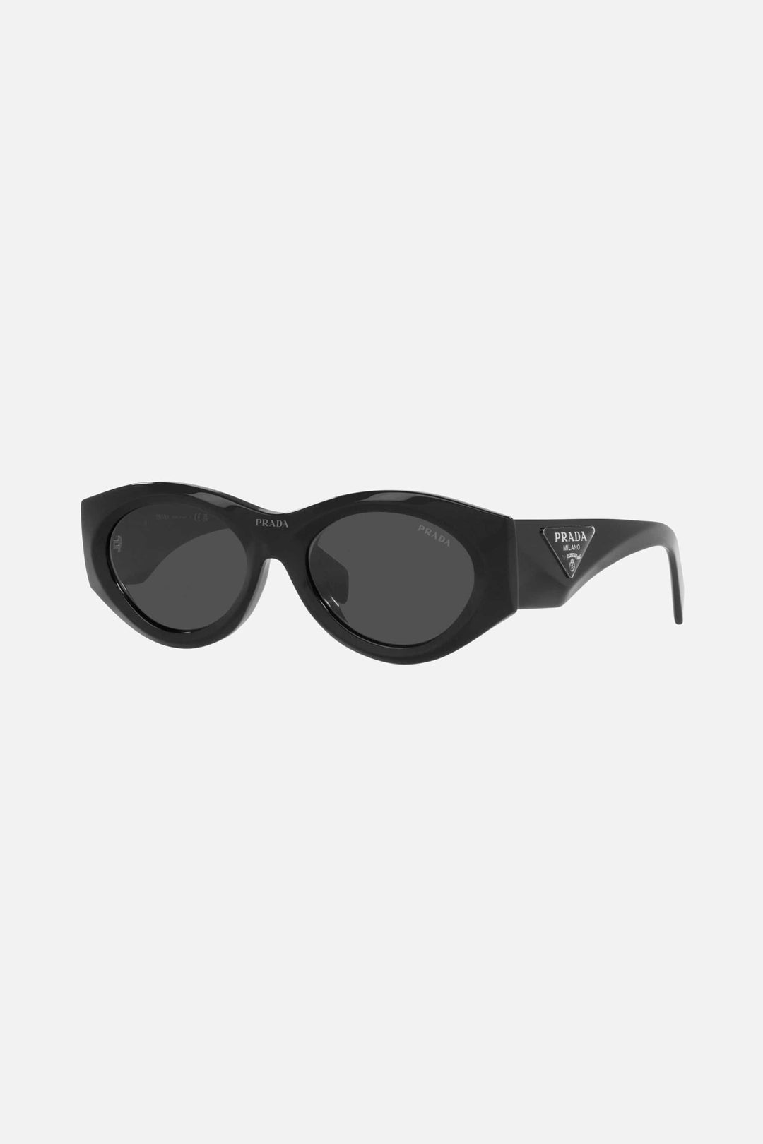 Prada PR20ZS black bold oval sunglasses