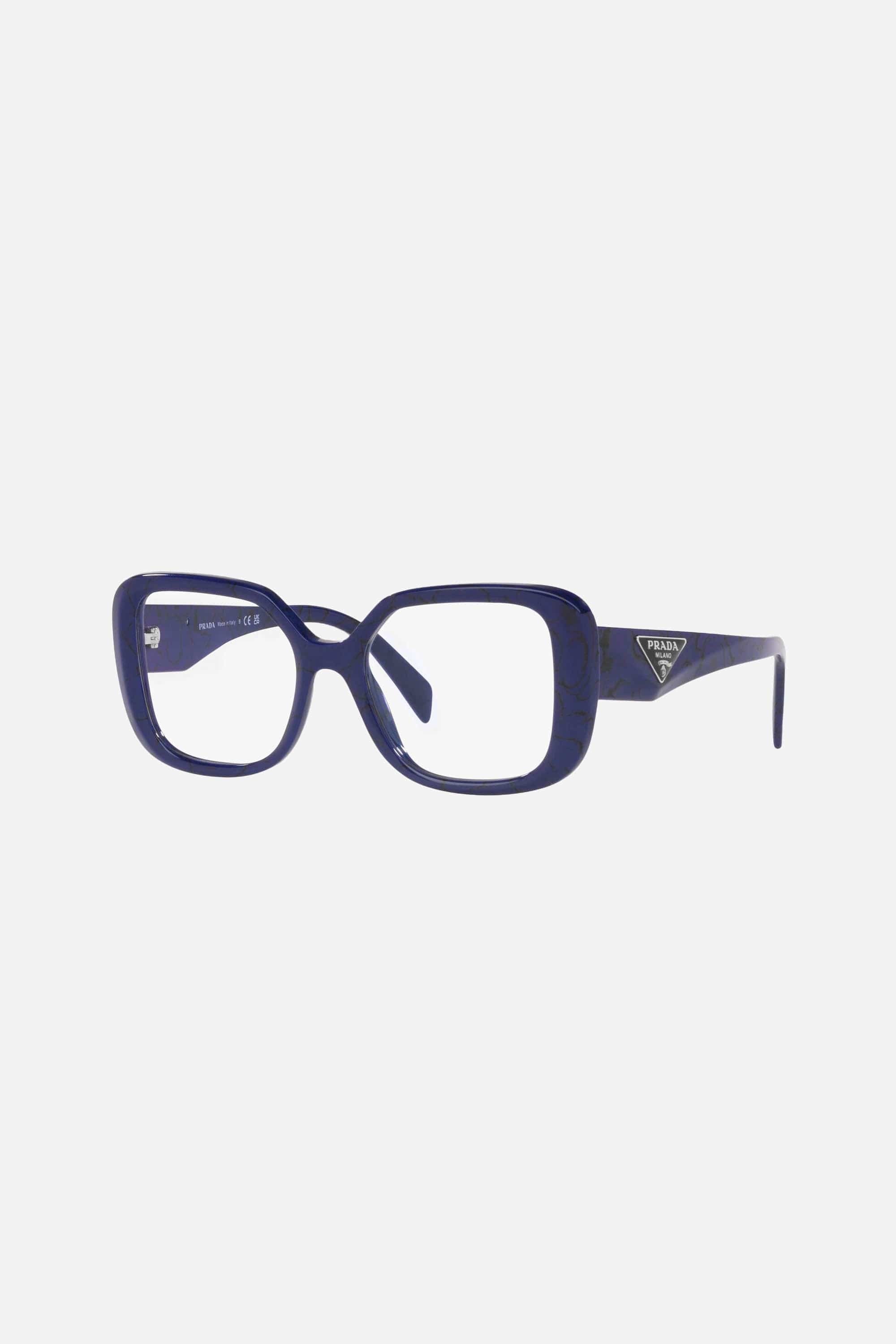 Prada squared blue oversized bold frame