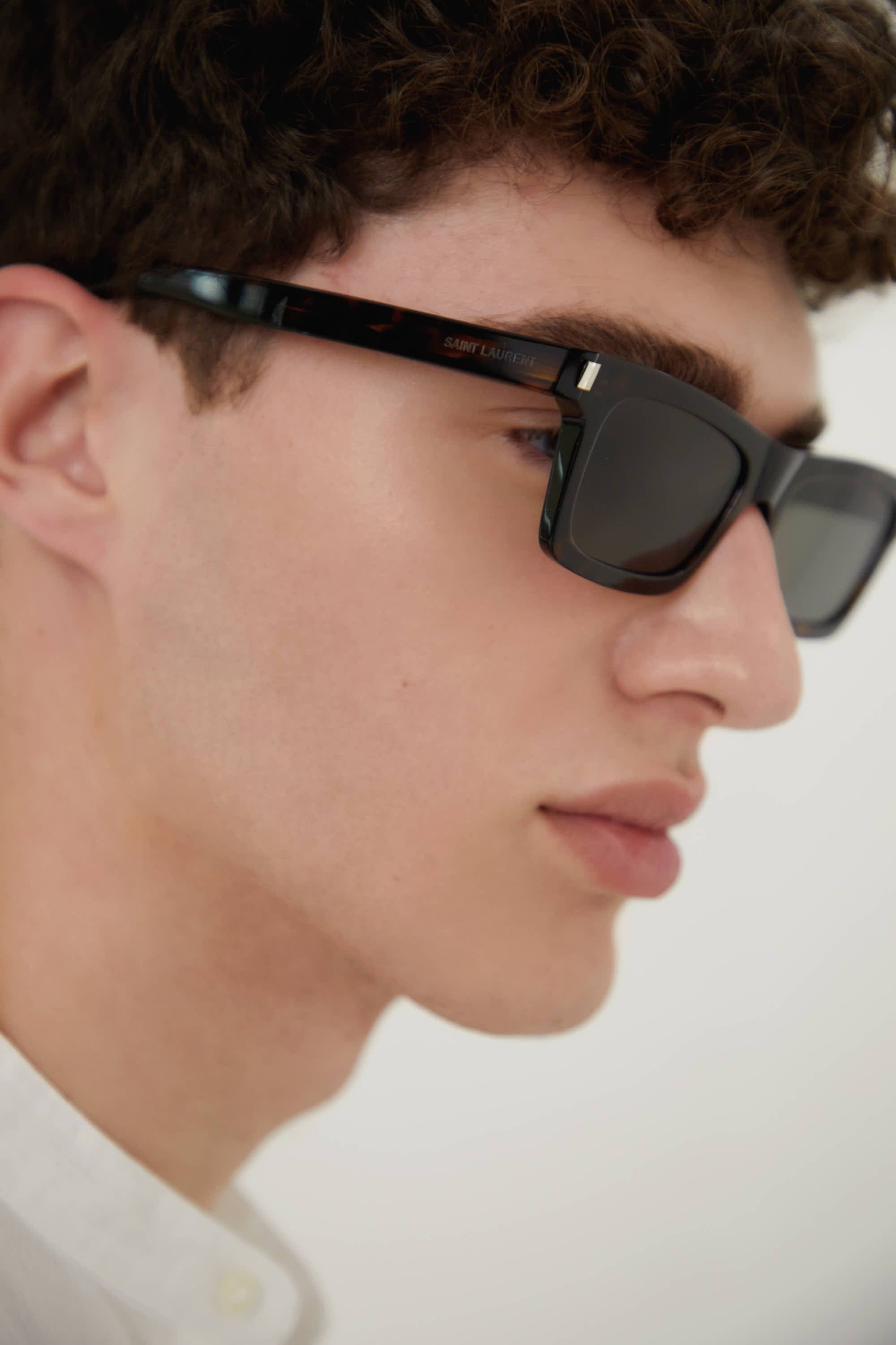 Saint Laurent angular havana grey UNISEX sunglasses