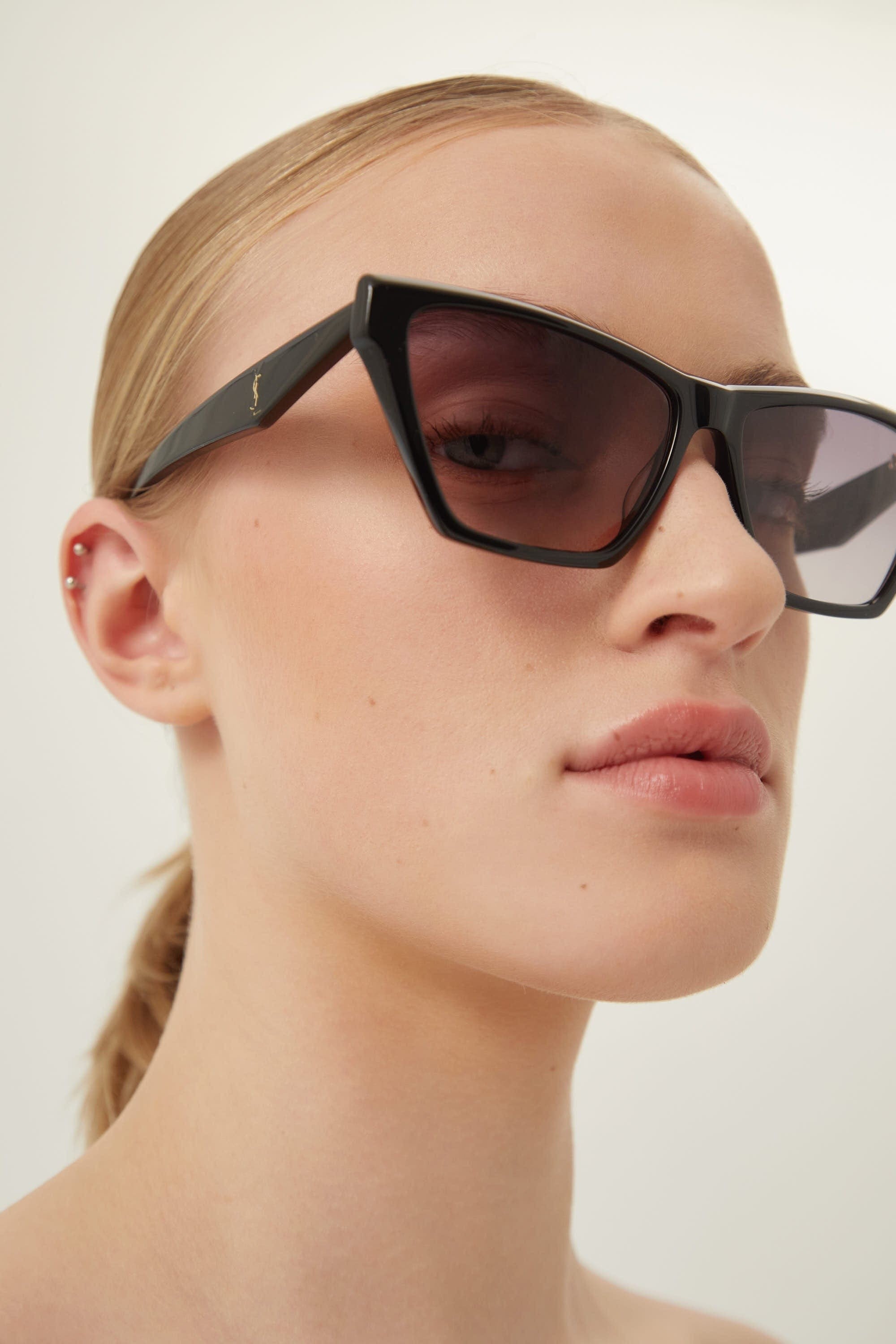 Saint Laurent black cat eye sunglasses