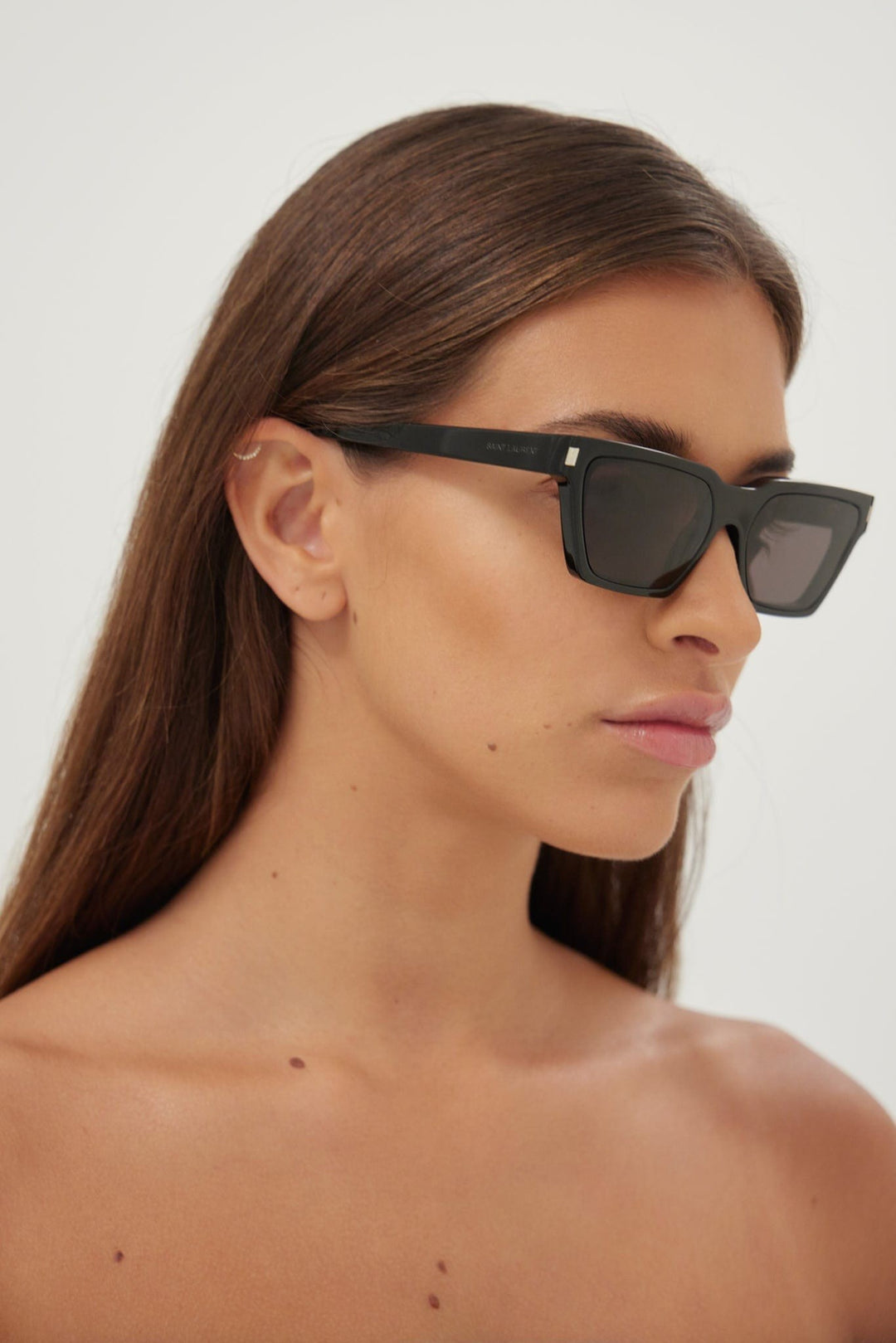 Saint Laurent CALISTA cat eye black sunglasses